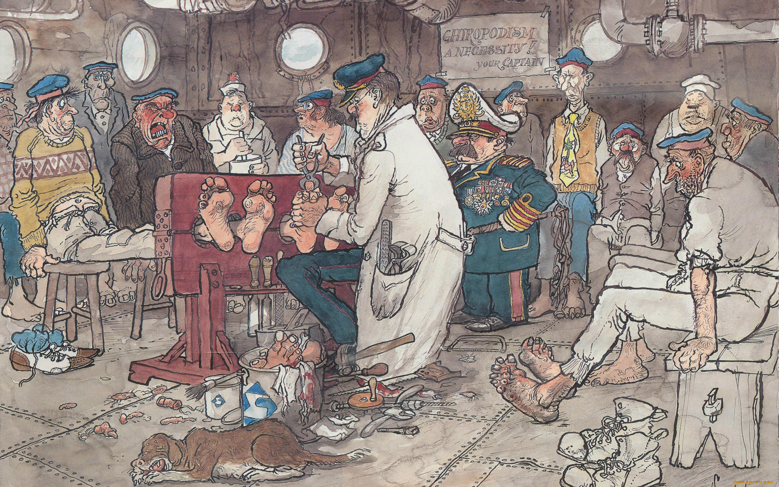 юмор, приколы, педикюр, команда, капитан