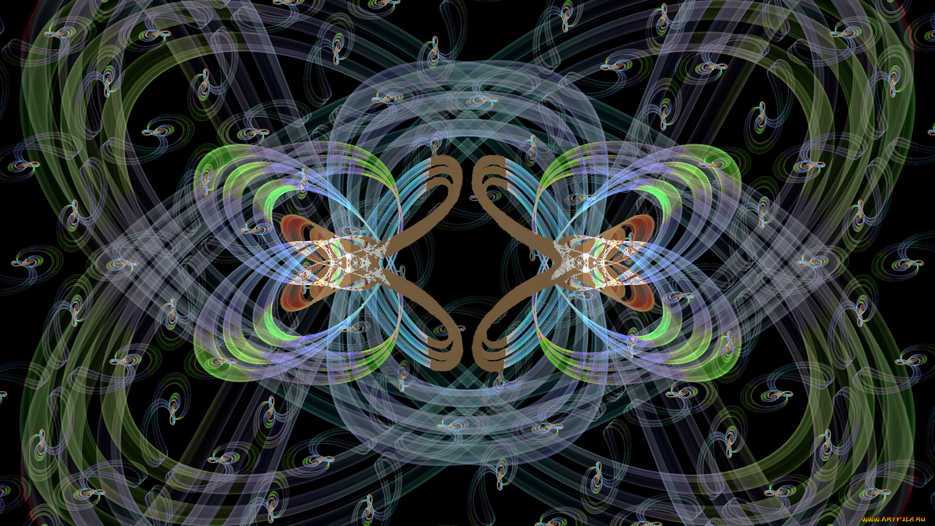 3д, графика, fractal, фракталы, фон, узор, цвета