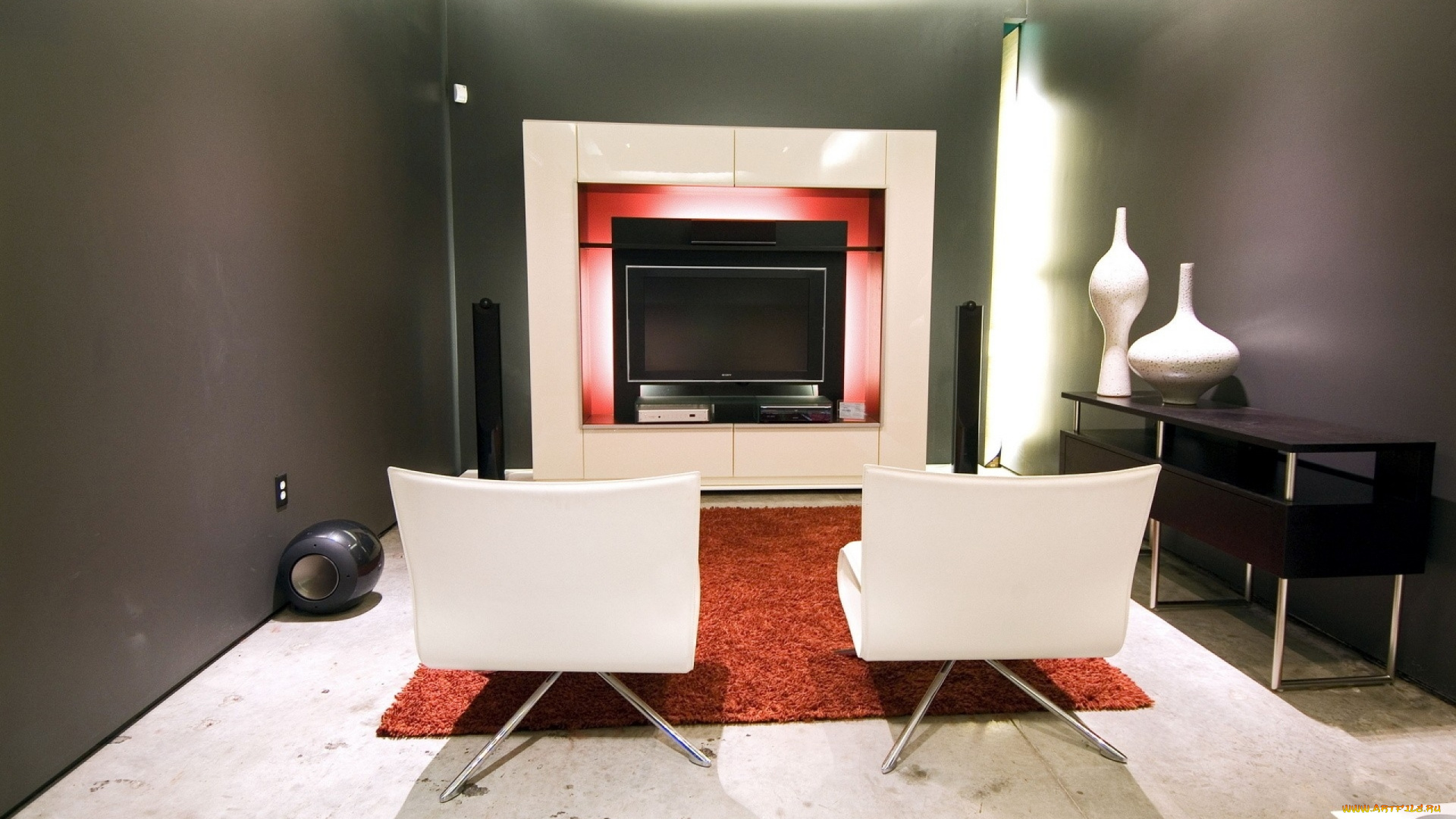 3д, графика, realism, реализм, коврик, стулья, телевизор