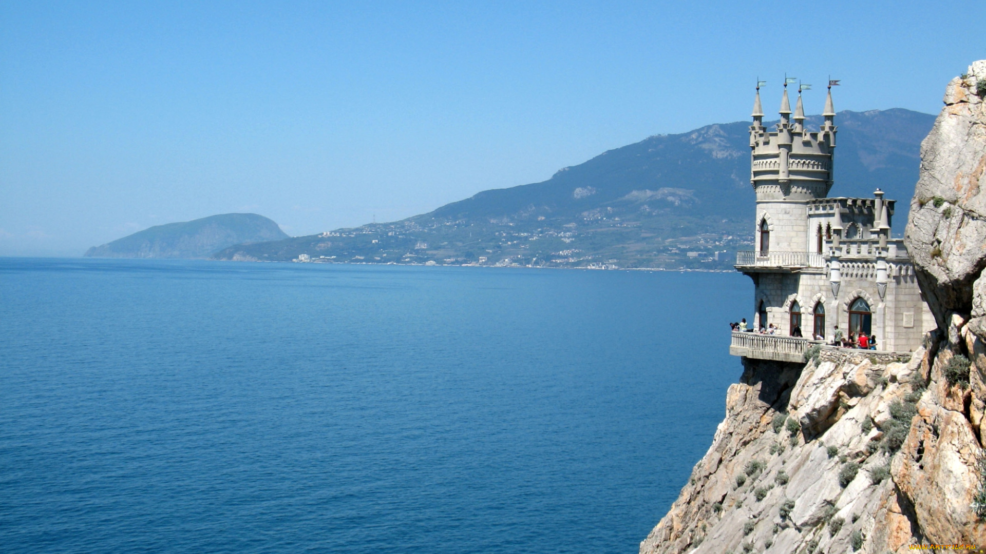 города, ласточкино, гнездо, украина, море, утес, замок