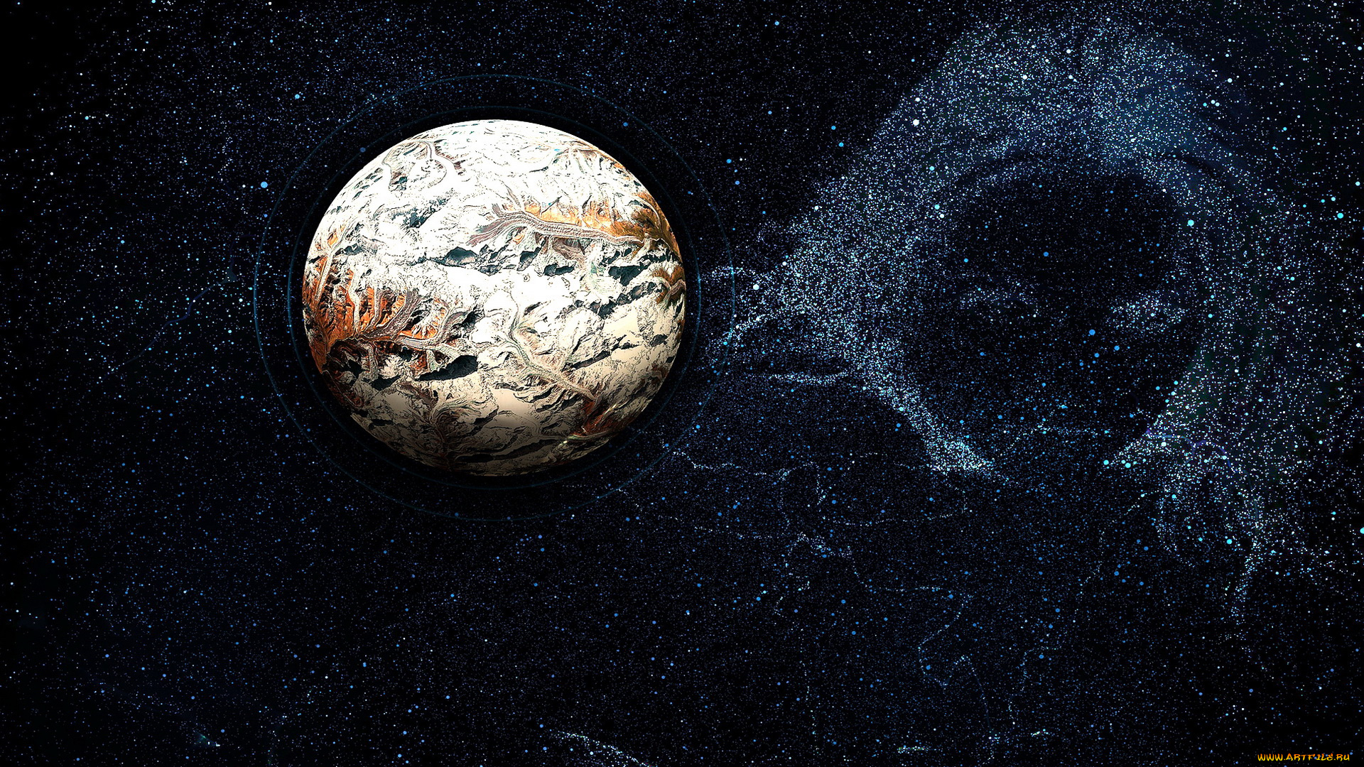 космос, арт, планета