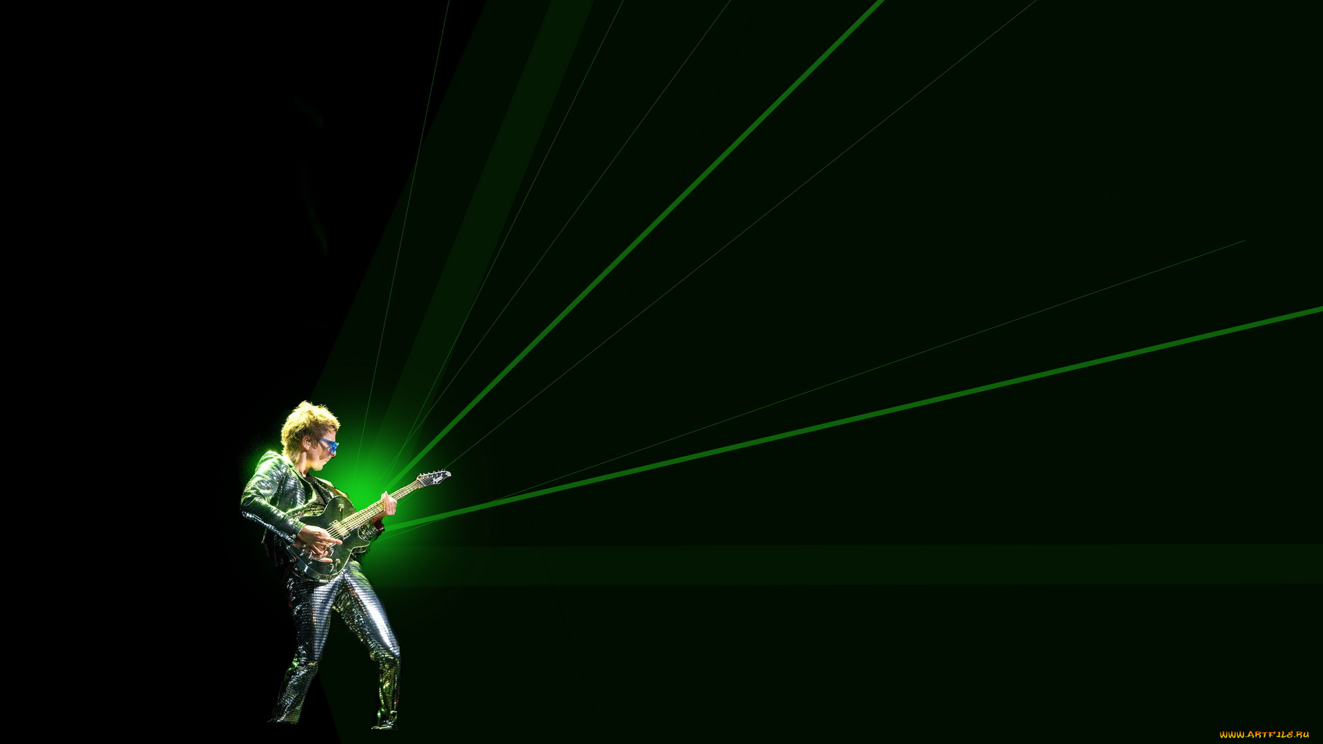 музыка, другое, фон, гитара, лучи