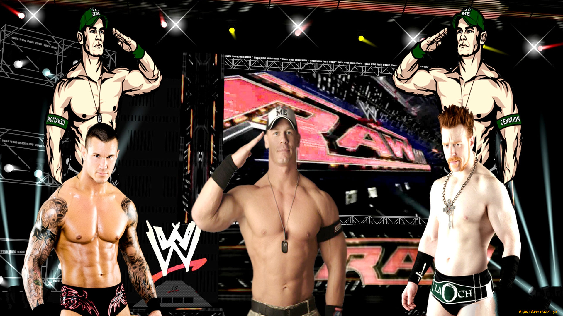 спорт, wwe, рестлеры, мускулатура