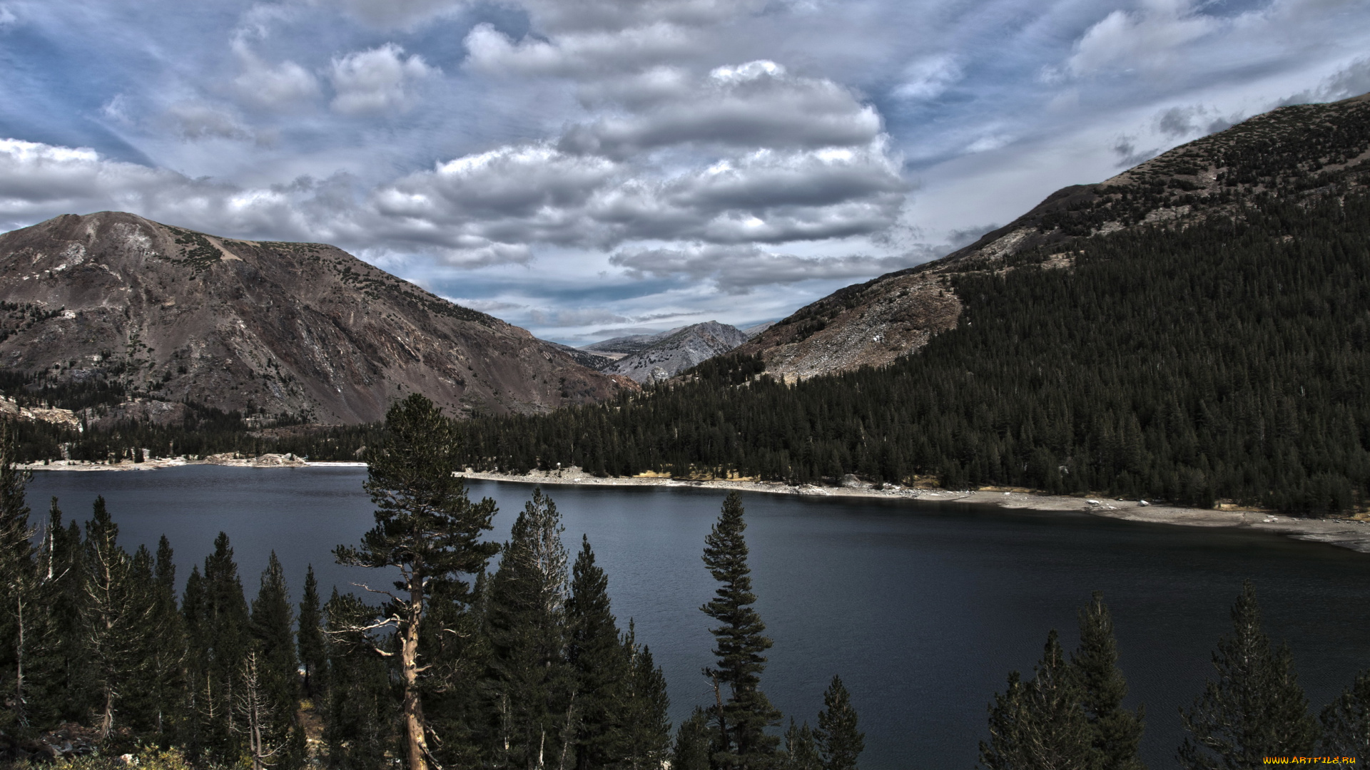 tioga, lake, yosemite, природа, реки, озера, озеро, горы