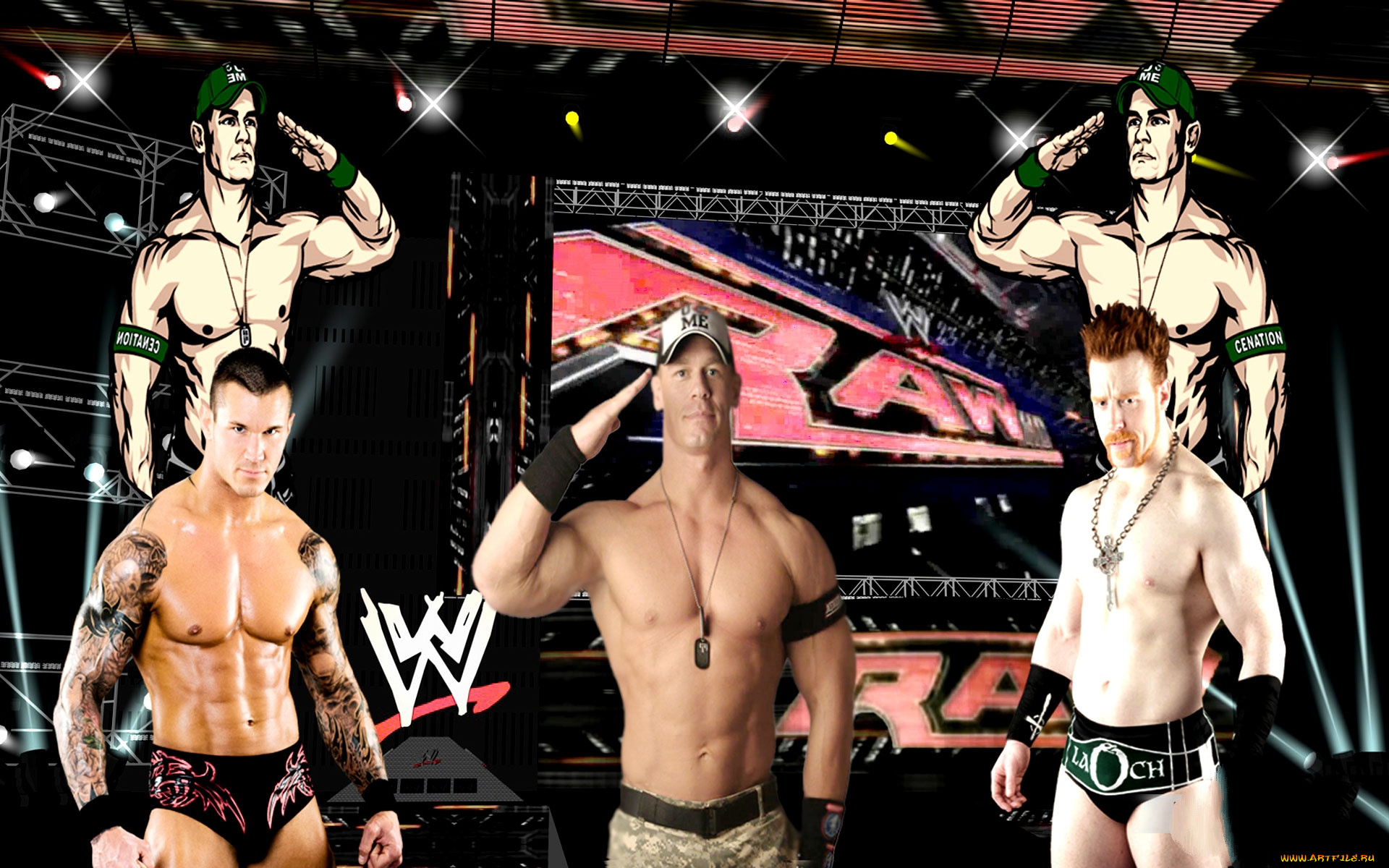 спорт, wwe, рестлеры, мускулатура