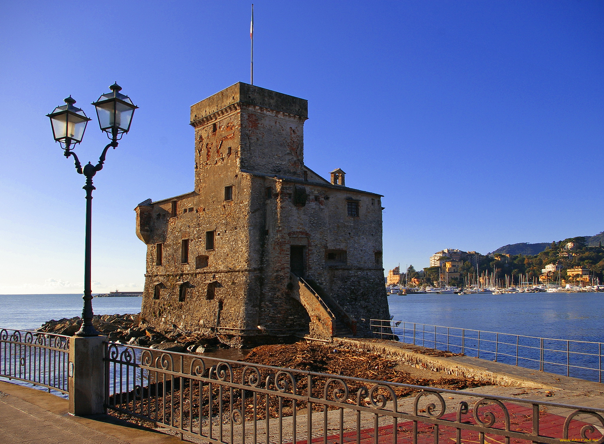 rapallo, castle, italy, города, дворцы, замки, крепости, замок, италия