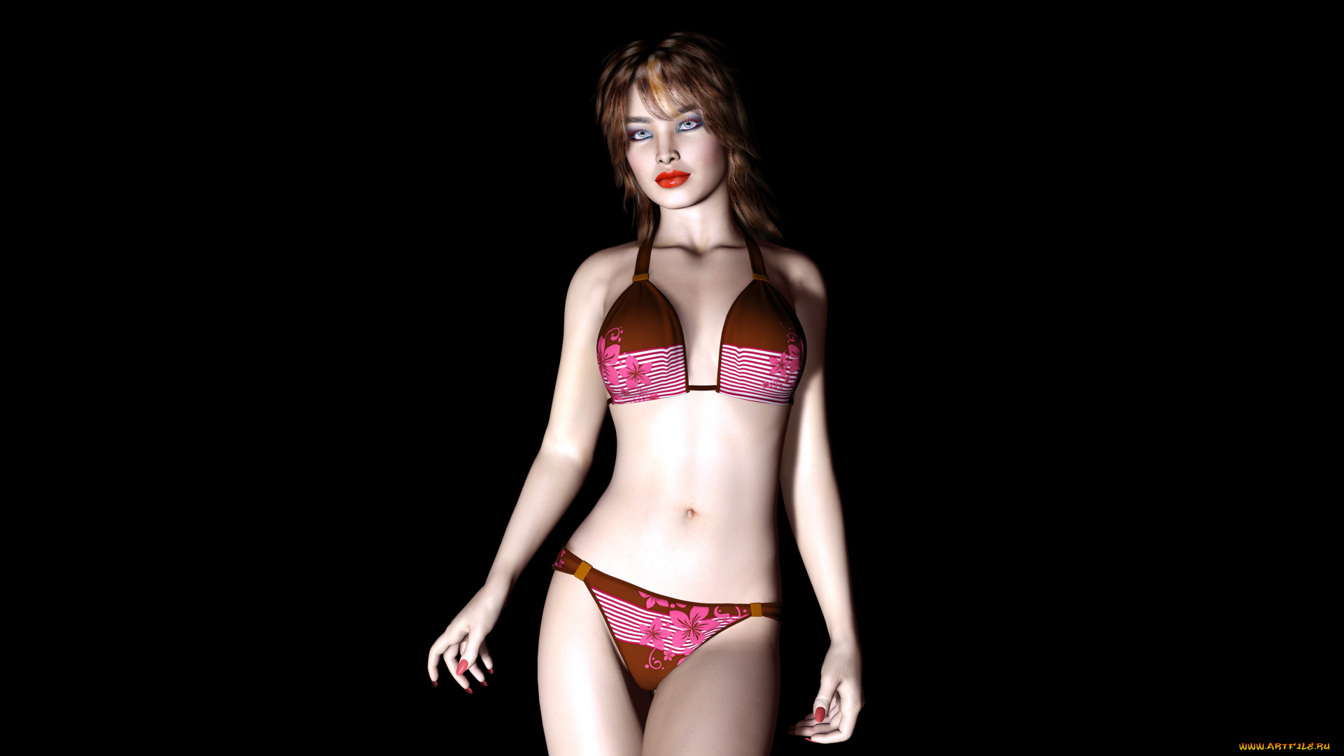 3д, графика, people, , люди, купальник, взгляд, девушка