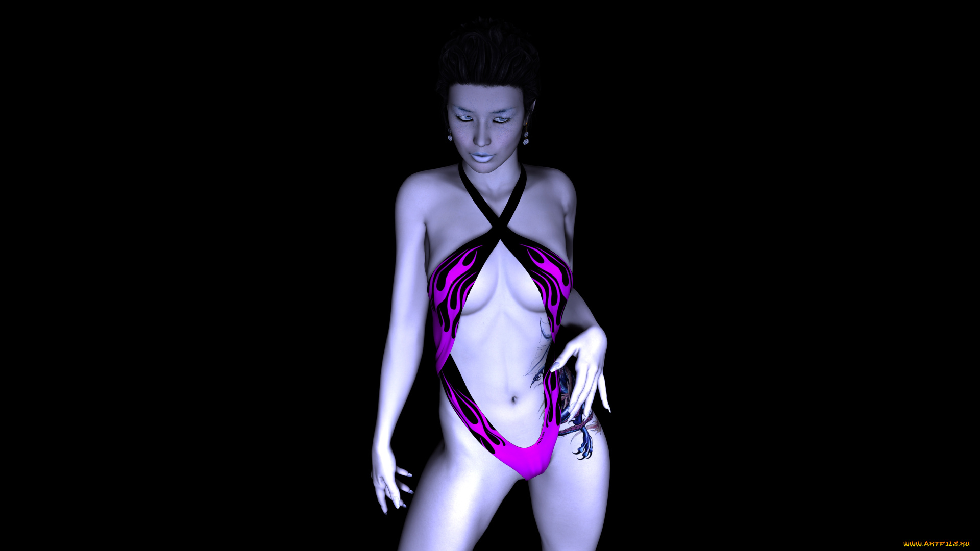 3д, графика, people, , люди, купальник, взгляд, девушка