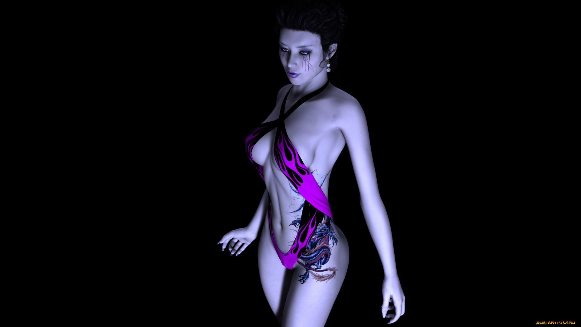 3д, графика, people, , люди, купальник, взгляд, девушка