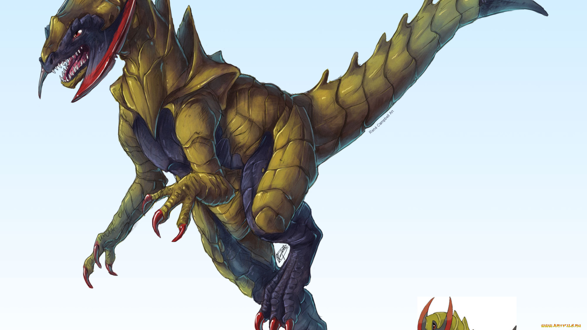 аниме, pokemon, динозавр, арт, покемон