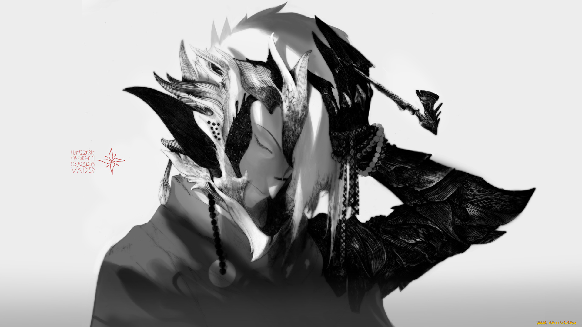 аниме, *unknown, , другое, рука, эльф, трубка