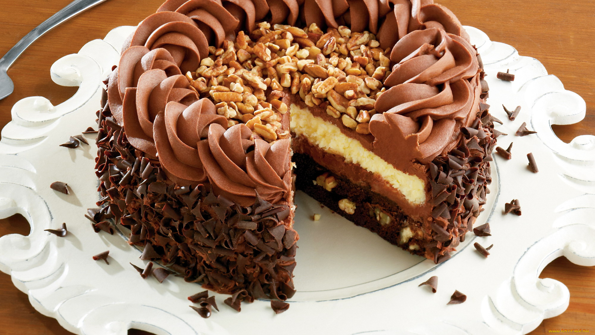 еда, торты, посыпка, орехи, крем