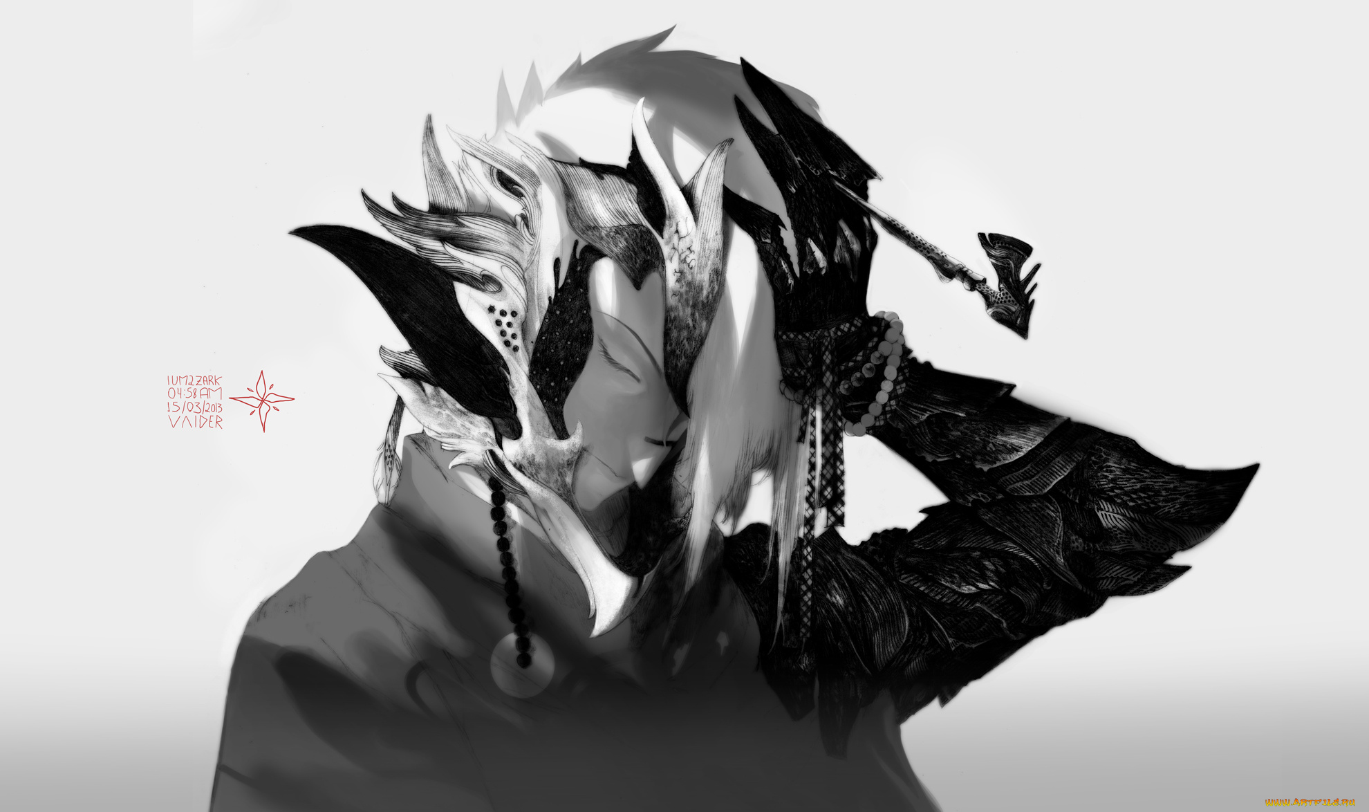 аниме, *unknown, , другое, рука, эльф, трубка