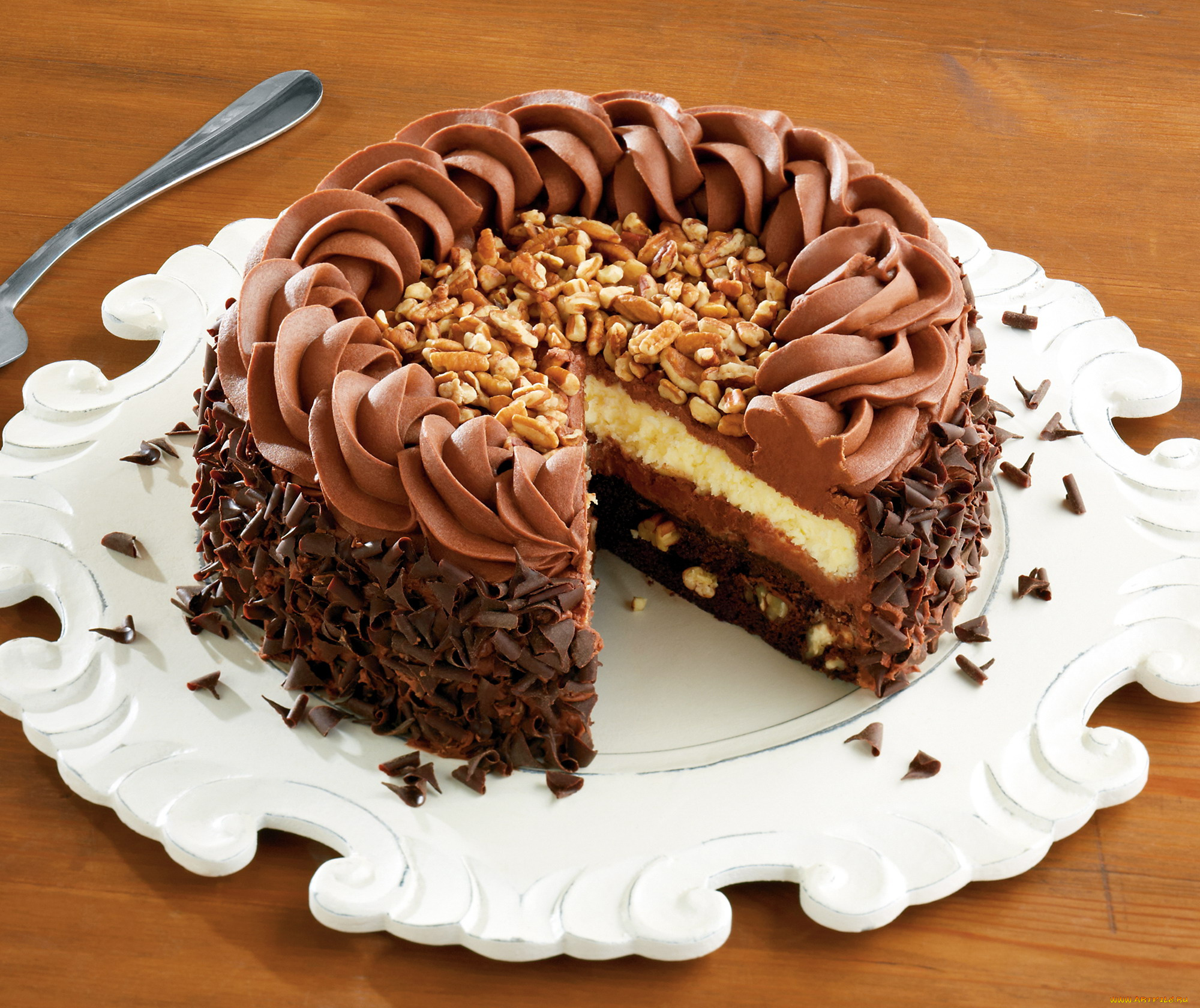 еда, торты, посыпка, орехи, крем