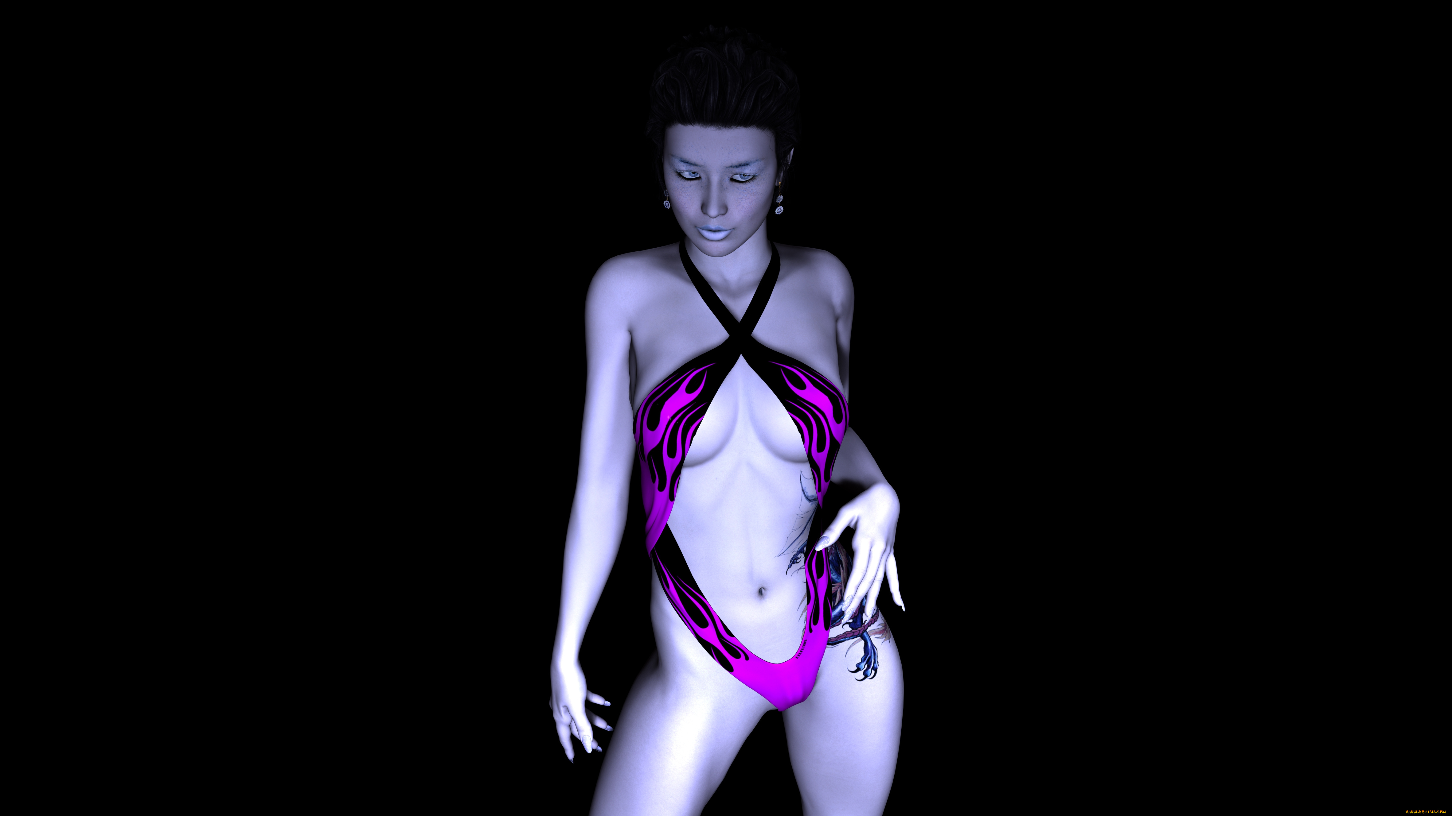 3д, графика, people, , люди, купальник, взгляд, девушка