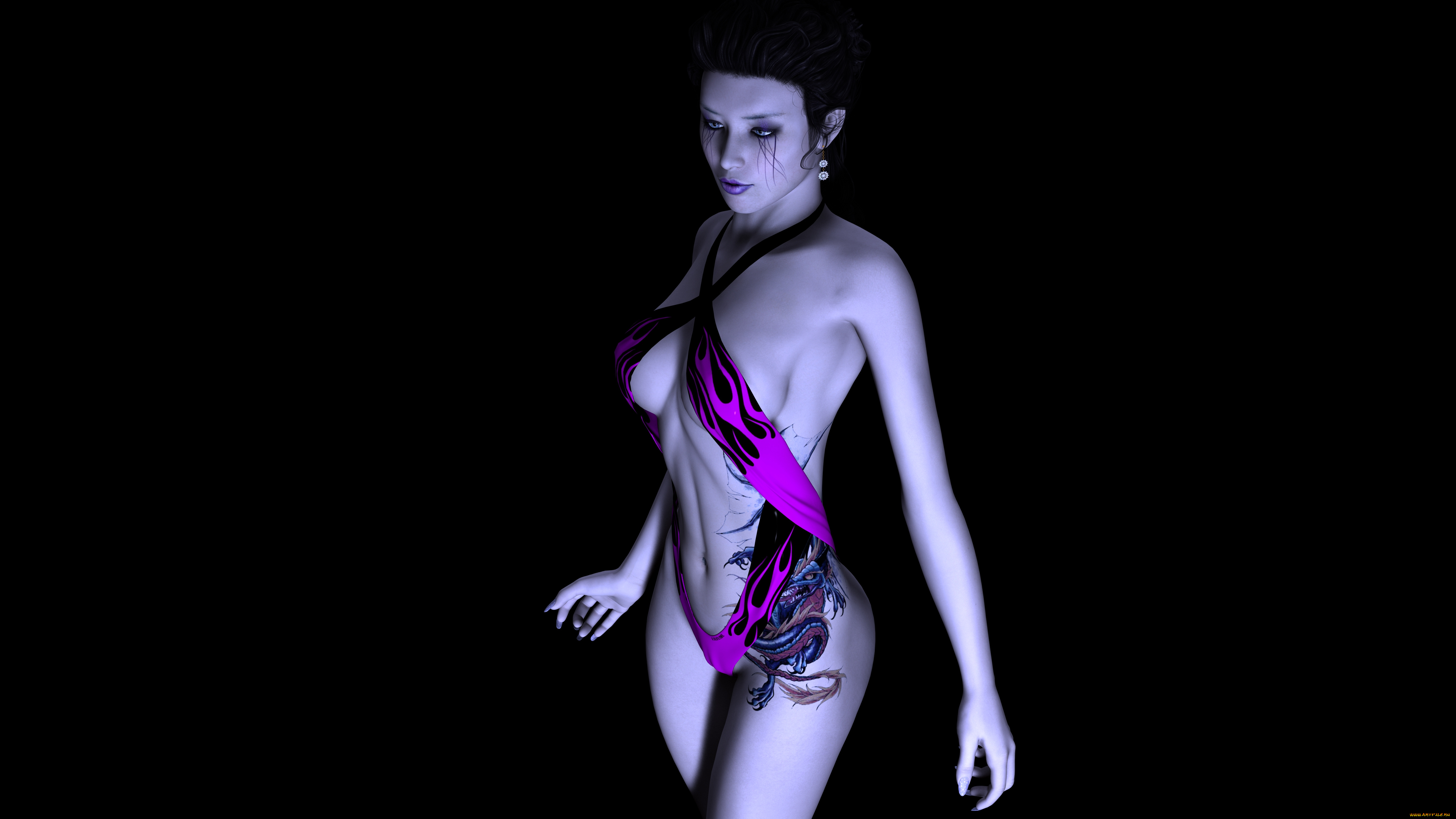 3д, графика, people, , люди, купальник, взгляд, девушка