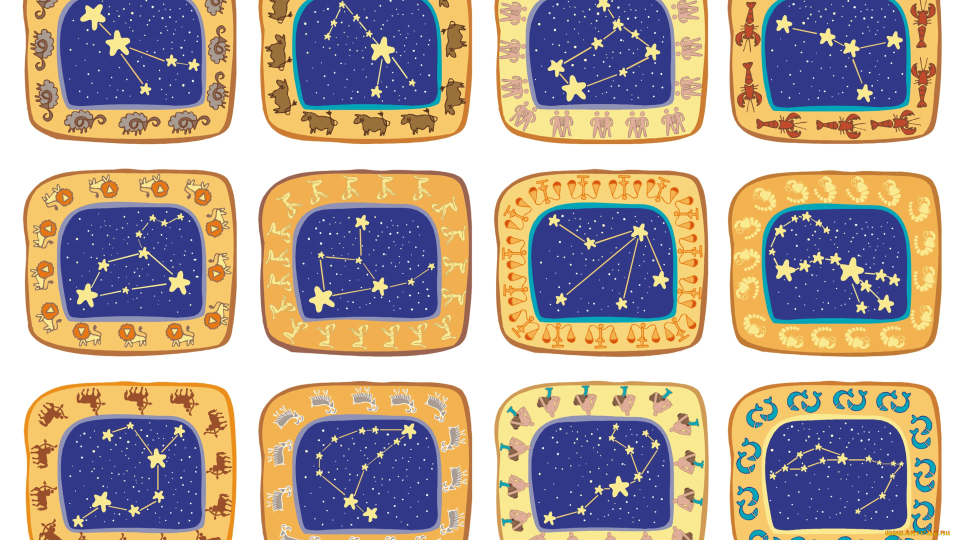 разное, знаки, зодиака, символы, знаки, зодиака