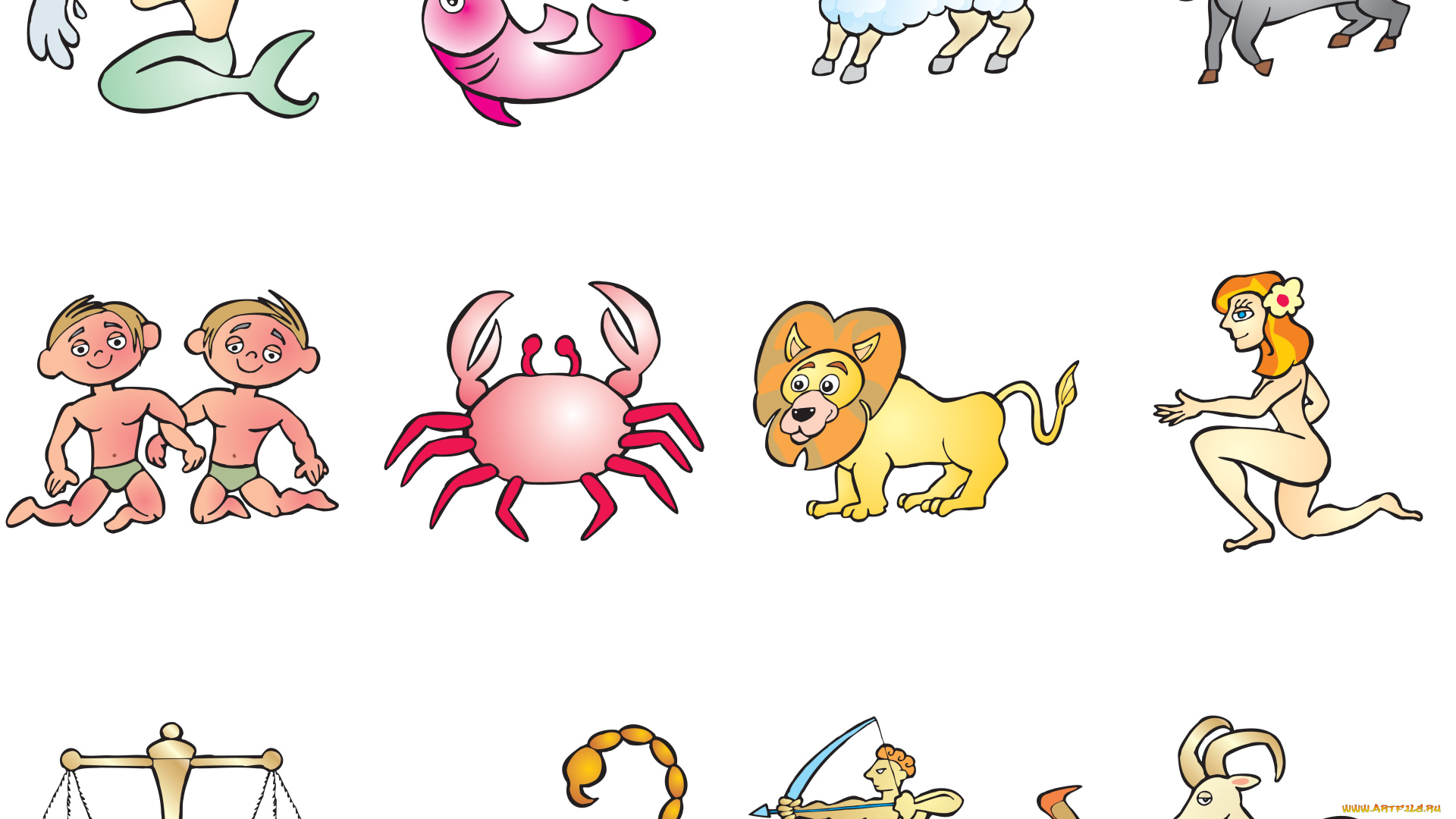 разное, знаки, зодиака, символы, знаки, зодиака