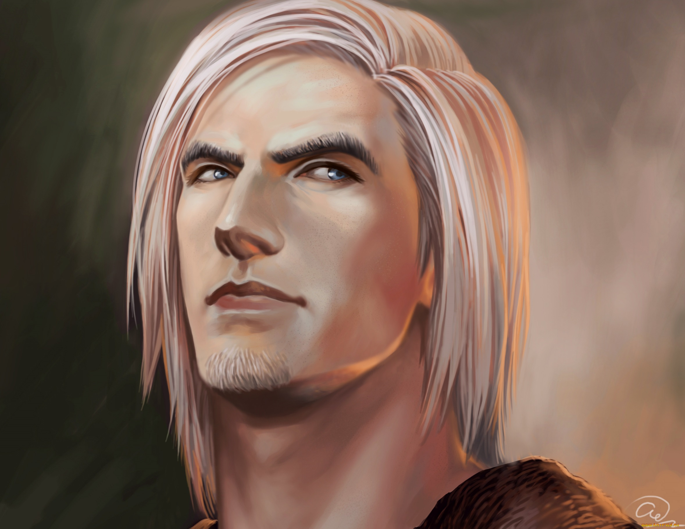 рисованное, люди, парень, мужчина, взгляд