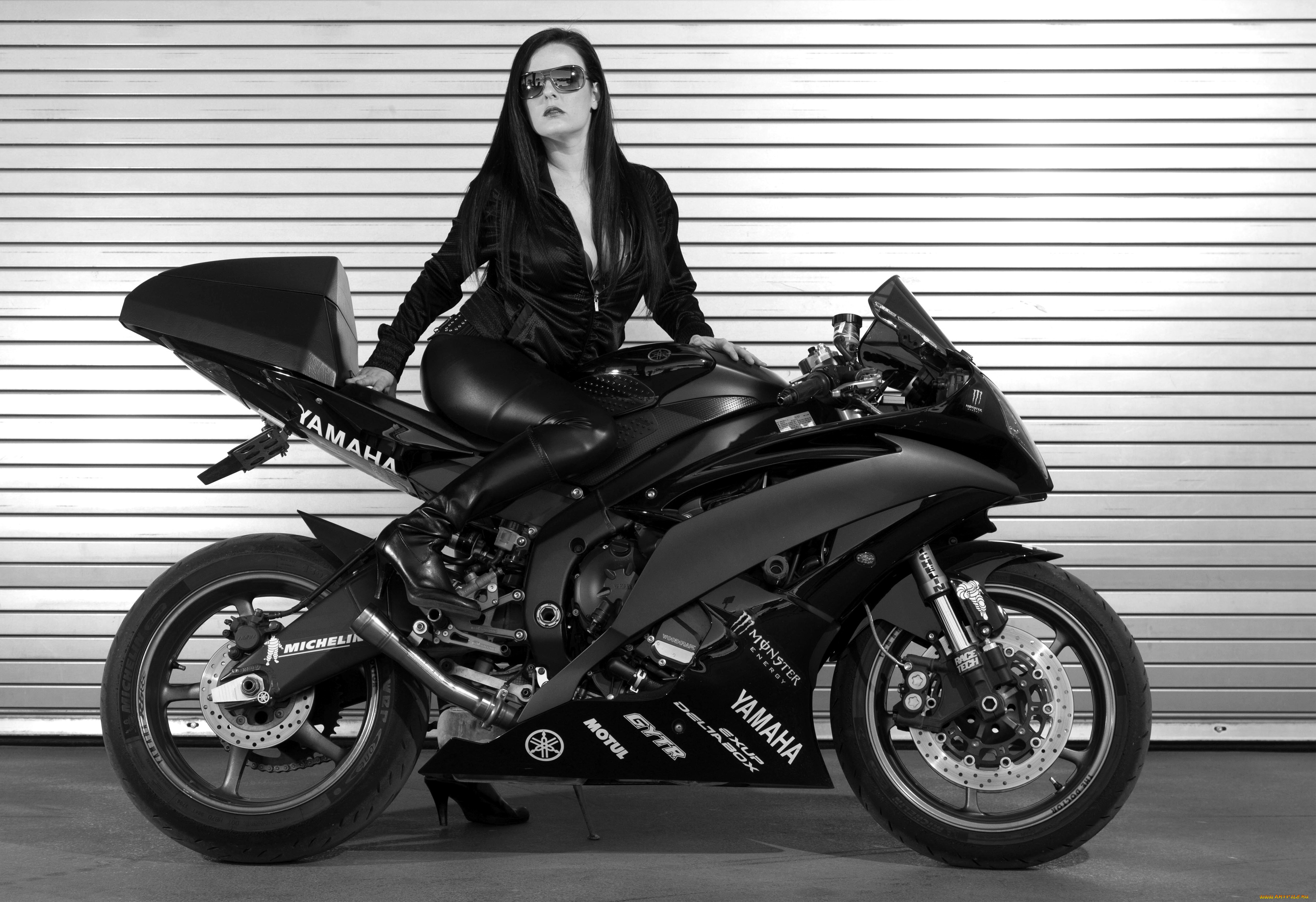 мотоциклы, мото, с, девушкой, moto