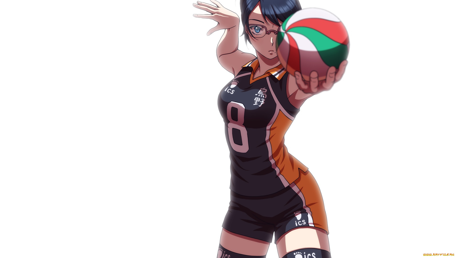 аниме, haikyuu, волейбол, девушка