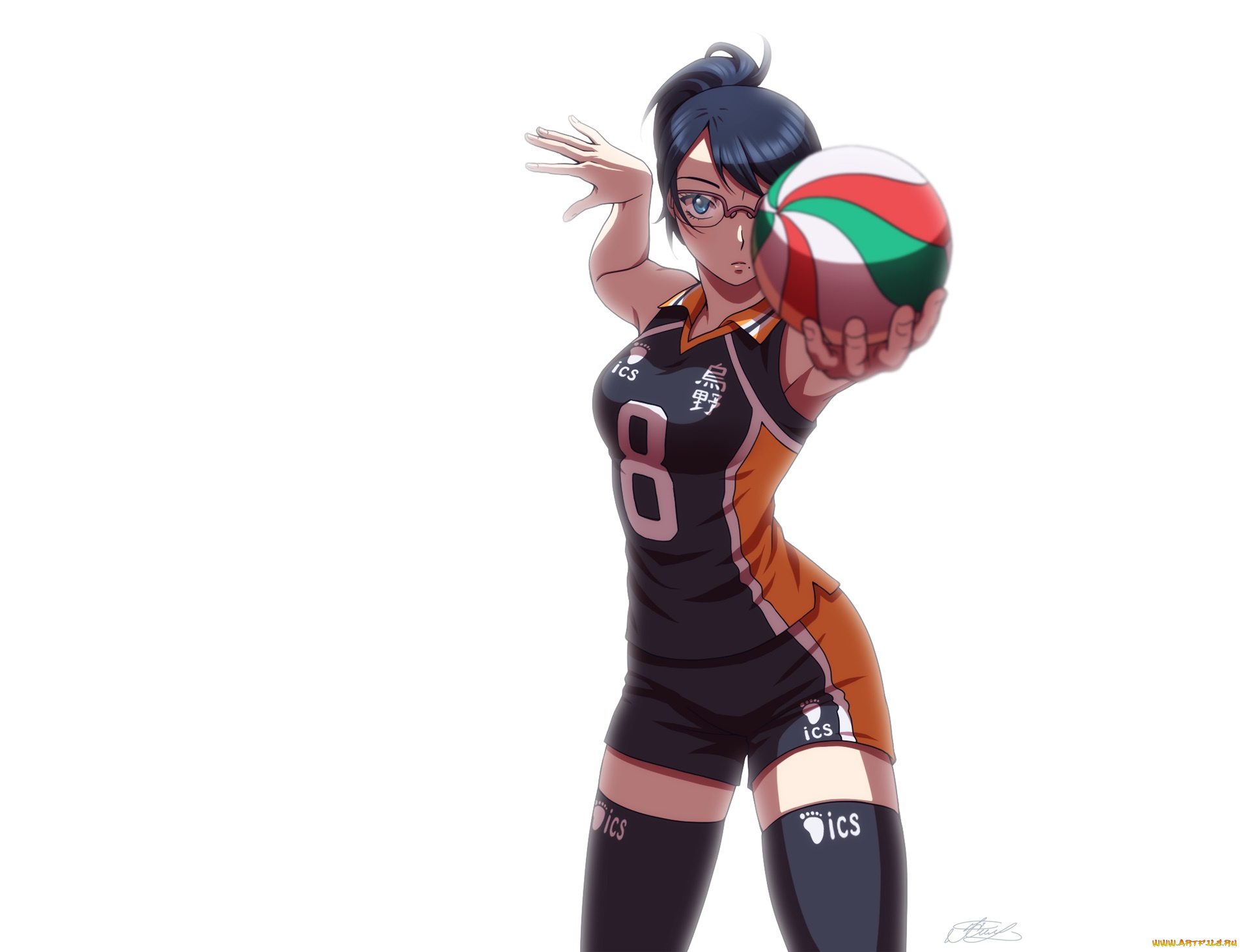 аниме, haikyuu, волейбол, девушка
