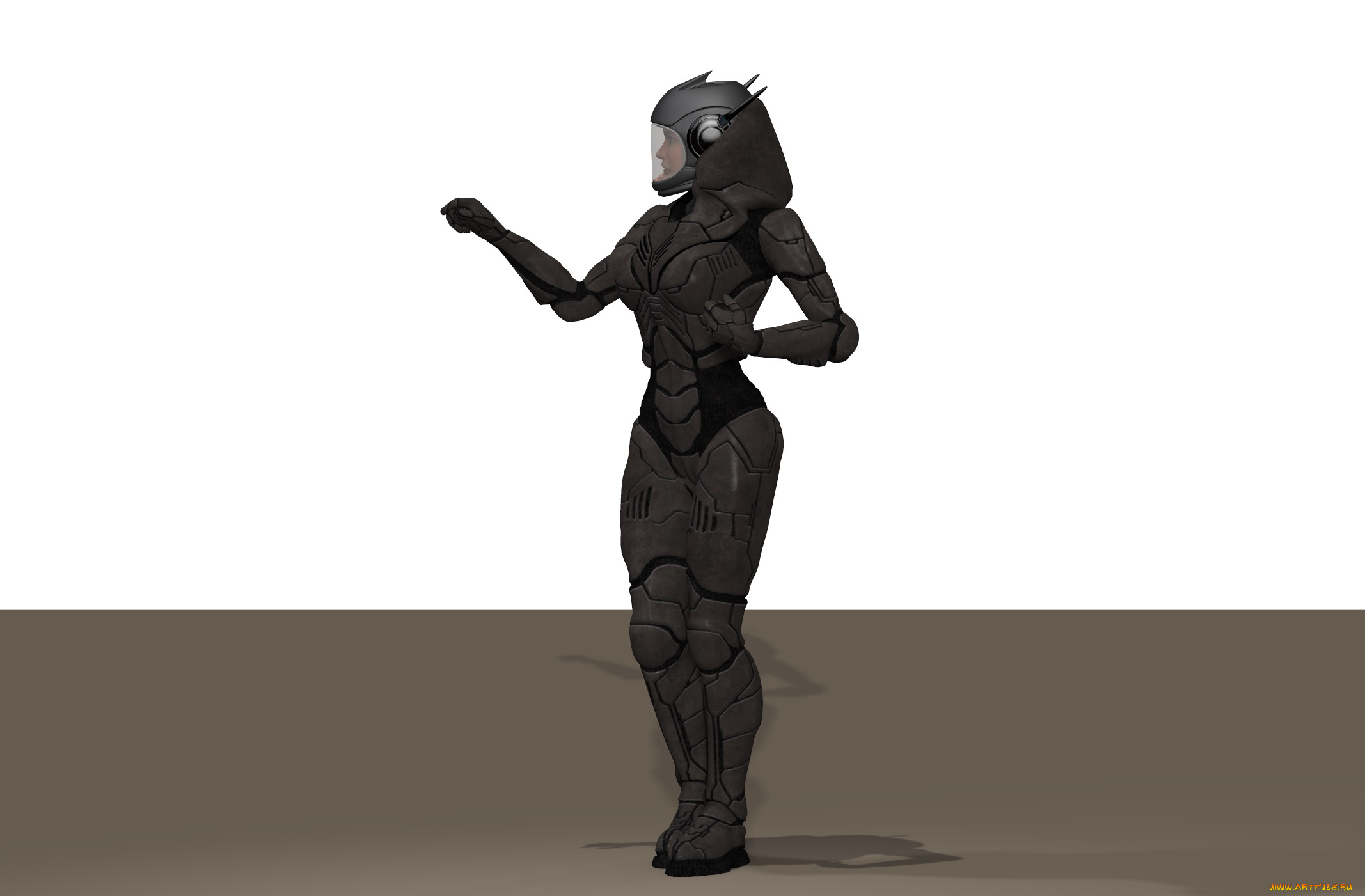 3д, графика, фантазия, , fantasy, астронавт, фон, взгляд, девушка