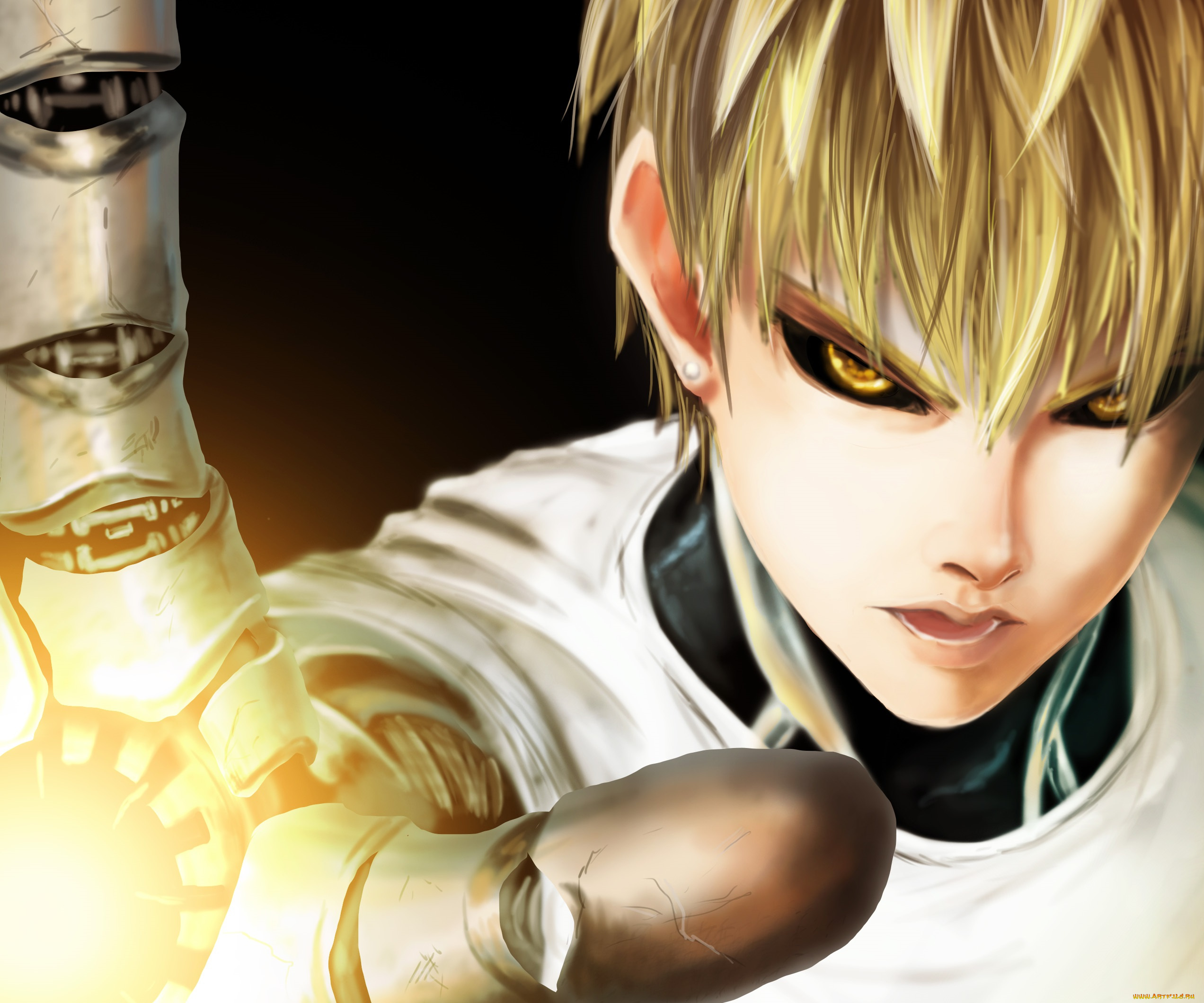 аниме, one, punch, man, киборг, генос, ??????, ?????