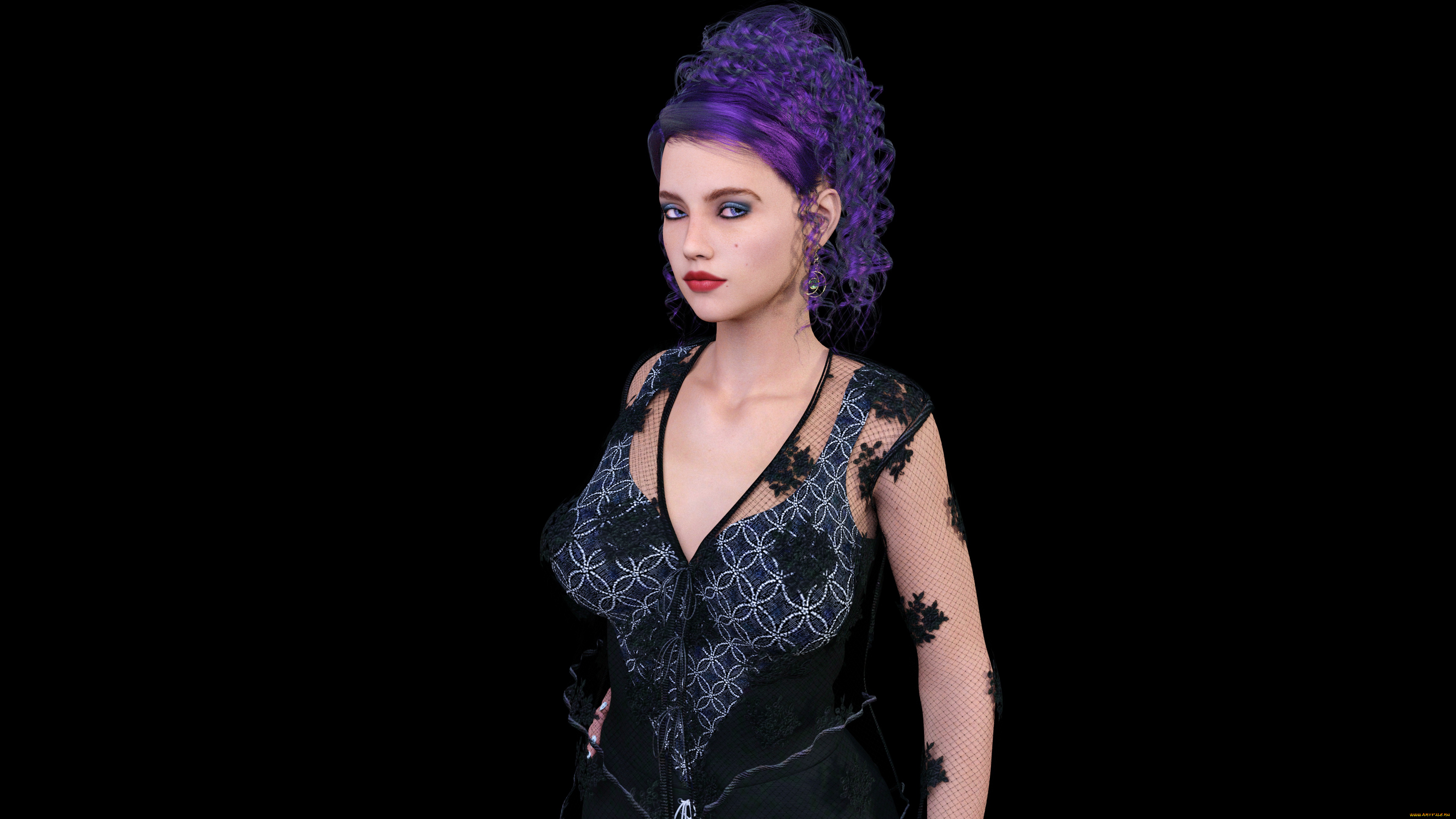 3д, графика, люди, , people, девушка, взгляд, фон