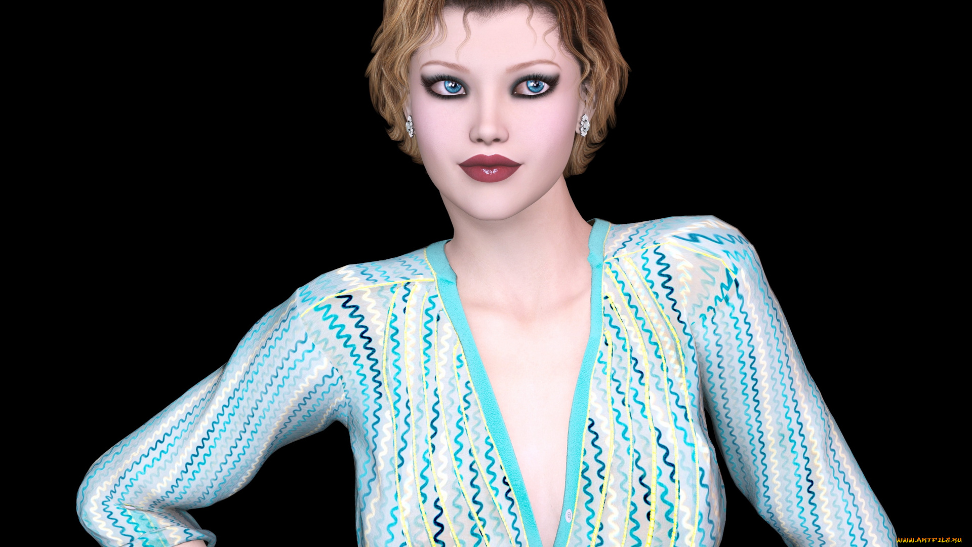 3д, графика, люди, , people, девушка, взгляд, фон