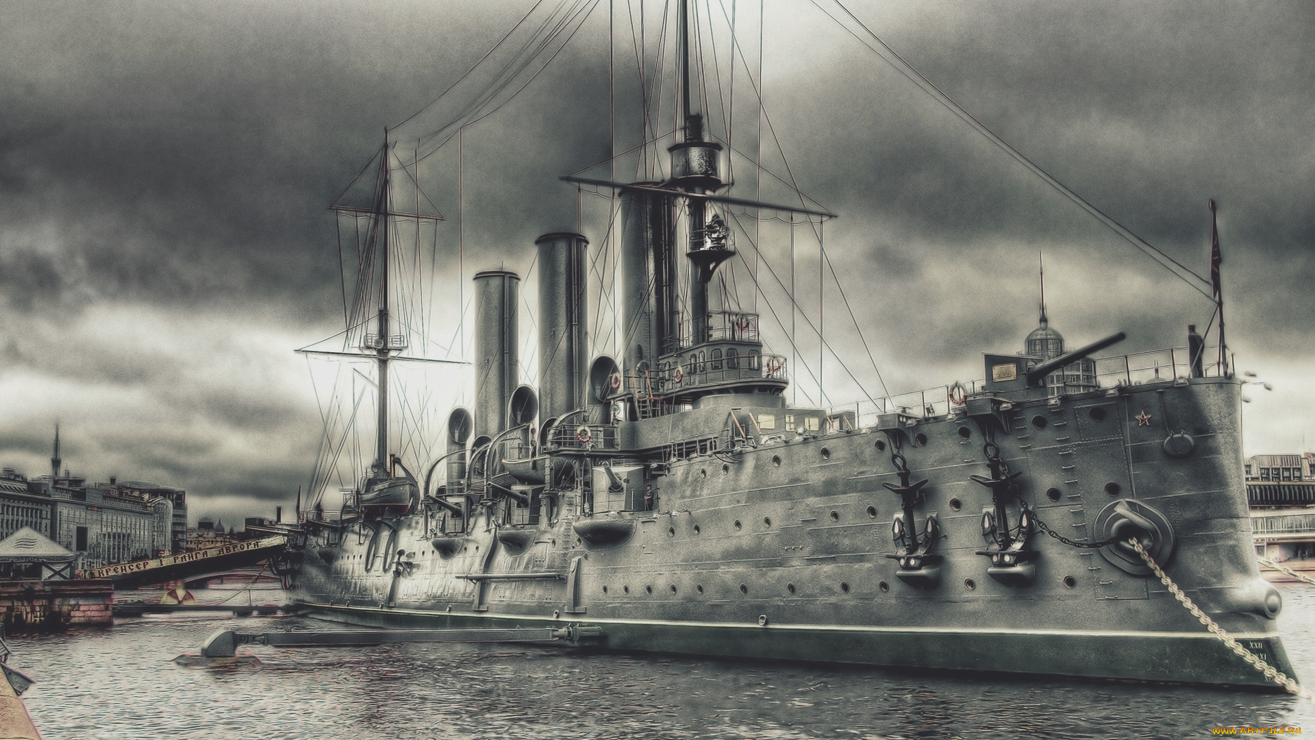 корабли, рисованные, крейсер, аврора, боевой, революция, ленинград, санкт-петербург