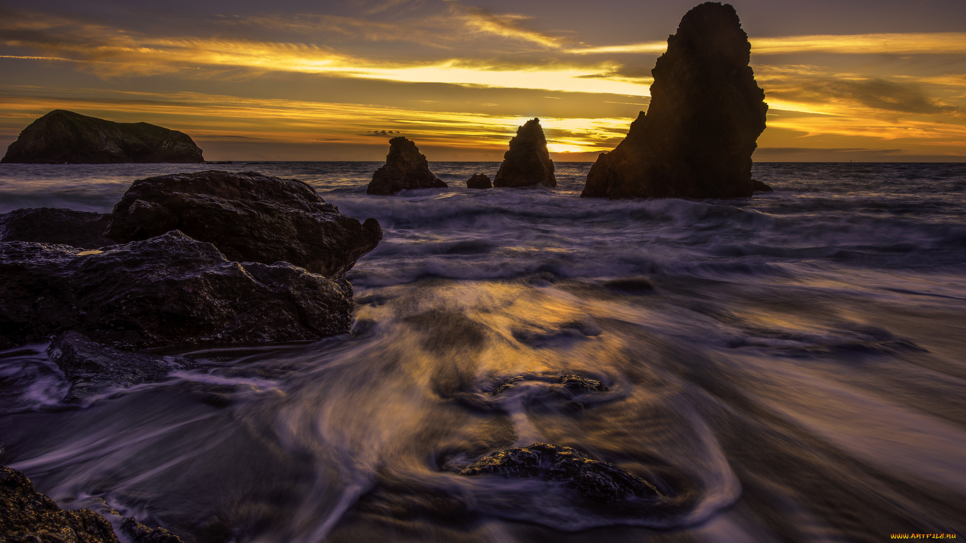 природа, побережье, берег, море