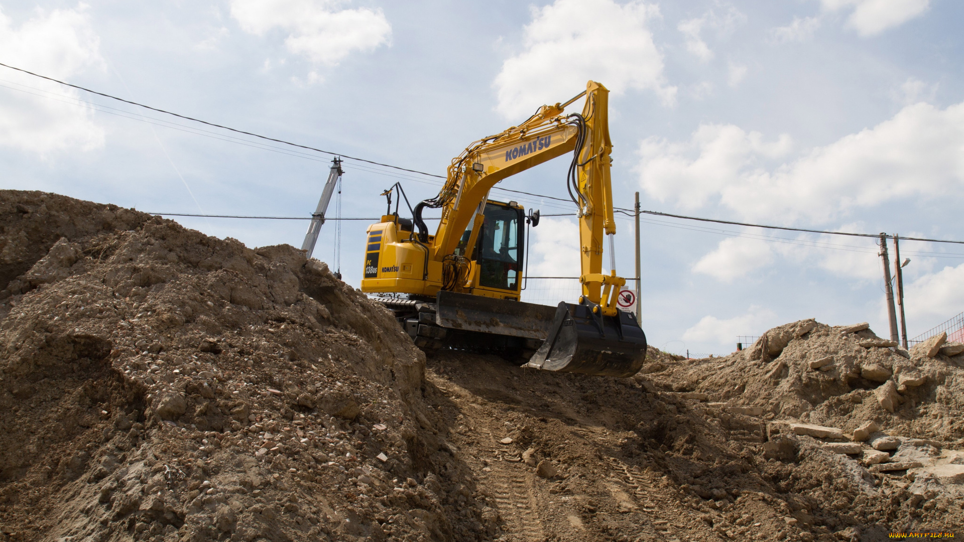 техника, экскаваторы, komatsu