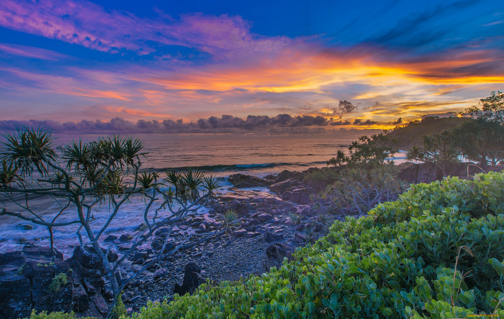 природа, побережье, берег, море