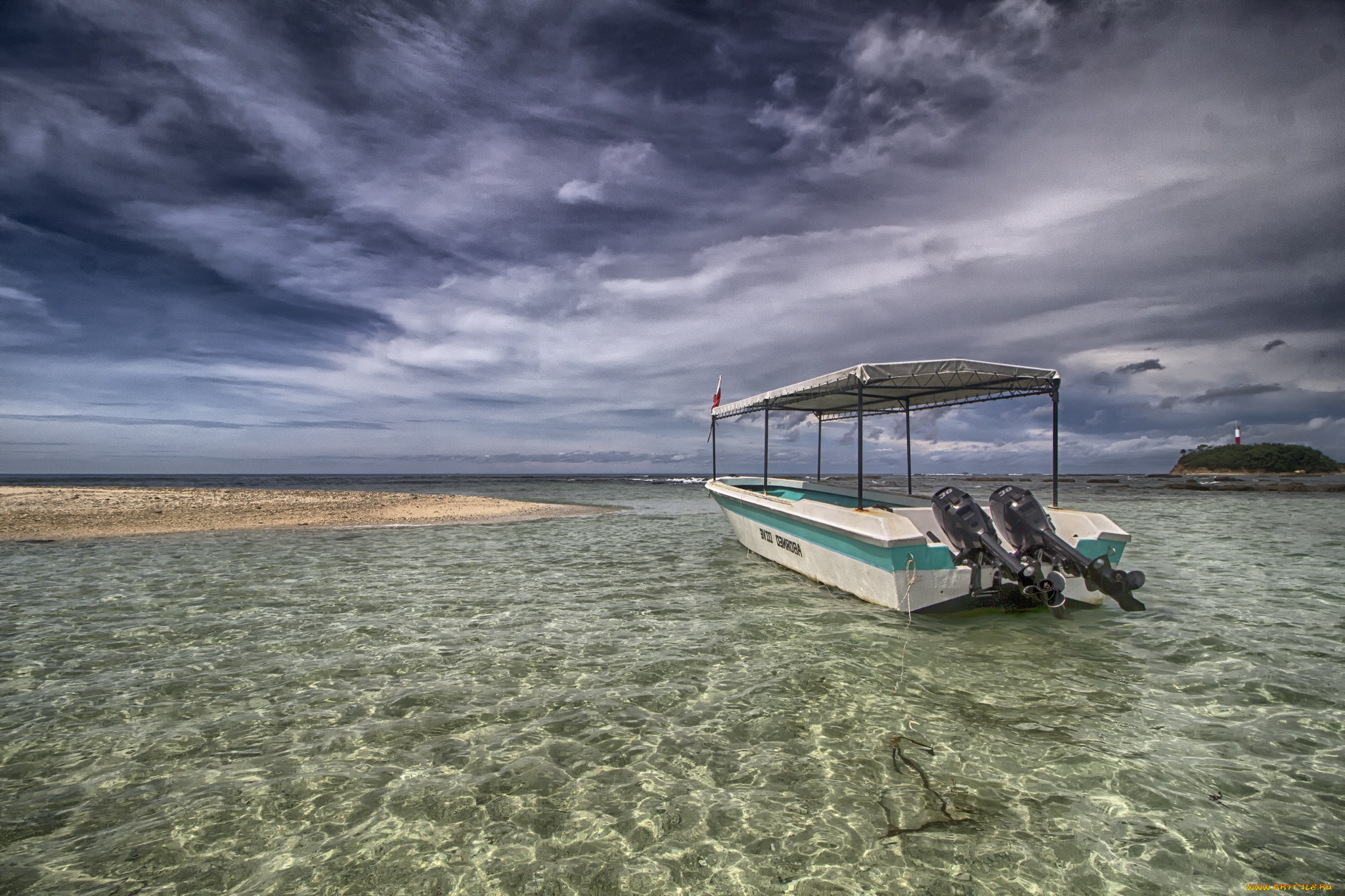 корабли, моторные, лодки, море, берег