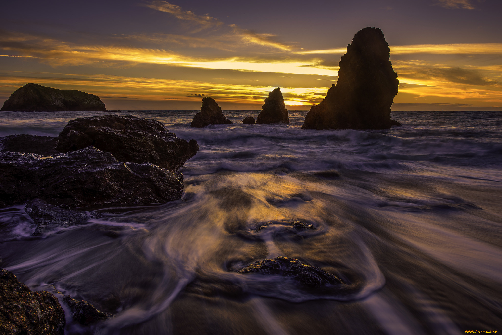 природа, побережье, берег, море