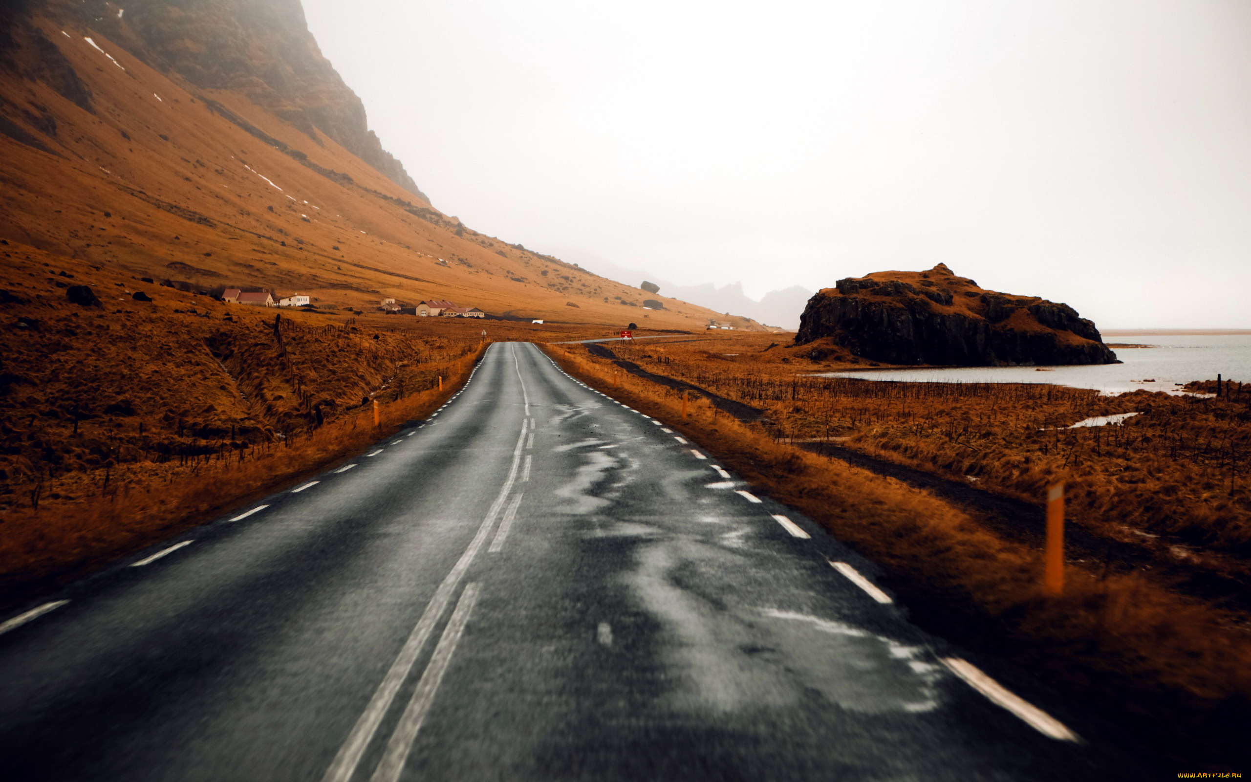 природа, дороги, разметка, горы, шоссе