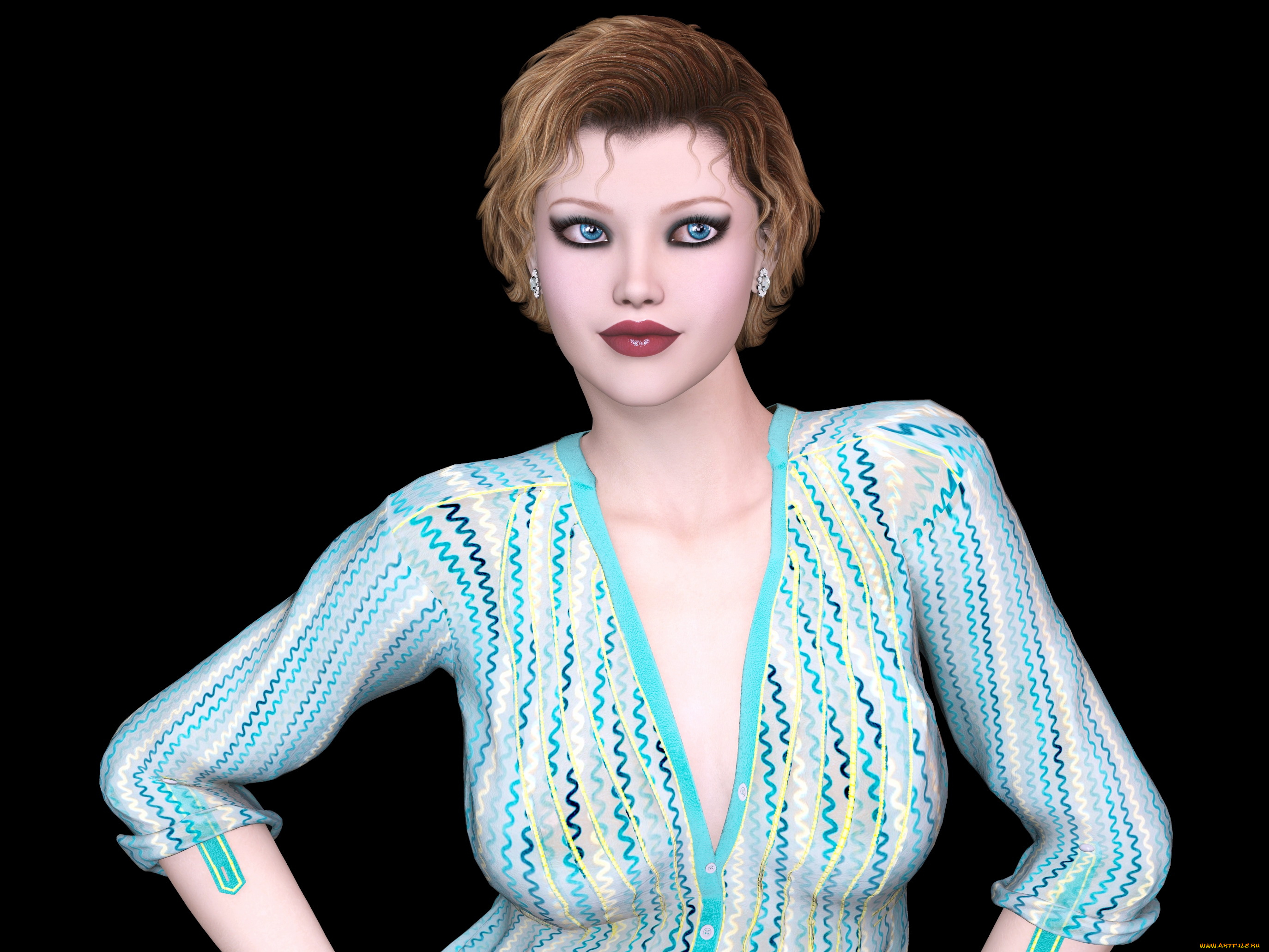 3д, графика, люди, , people, девушка, взгляд, фон