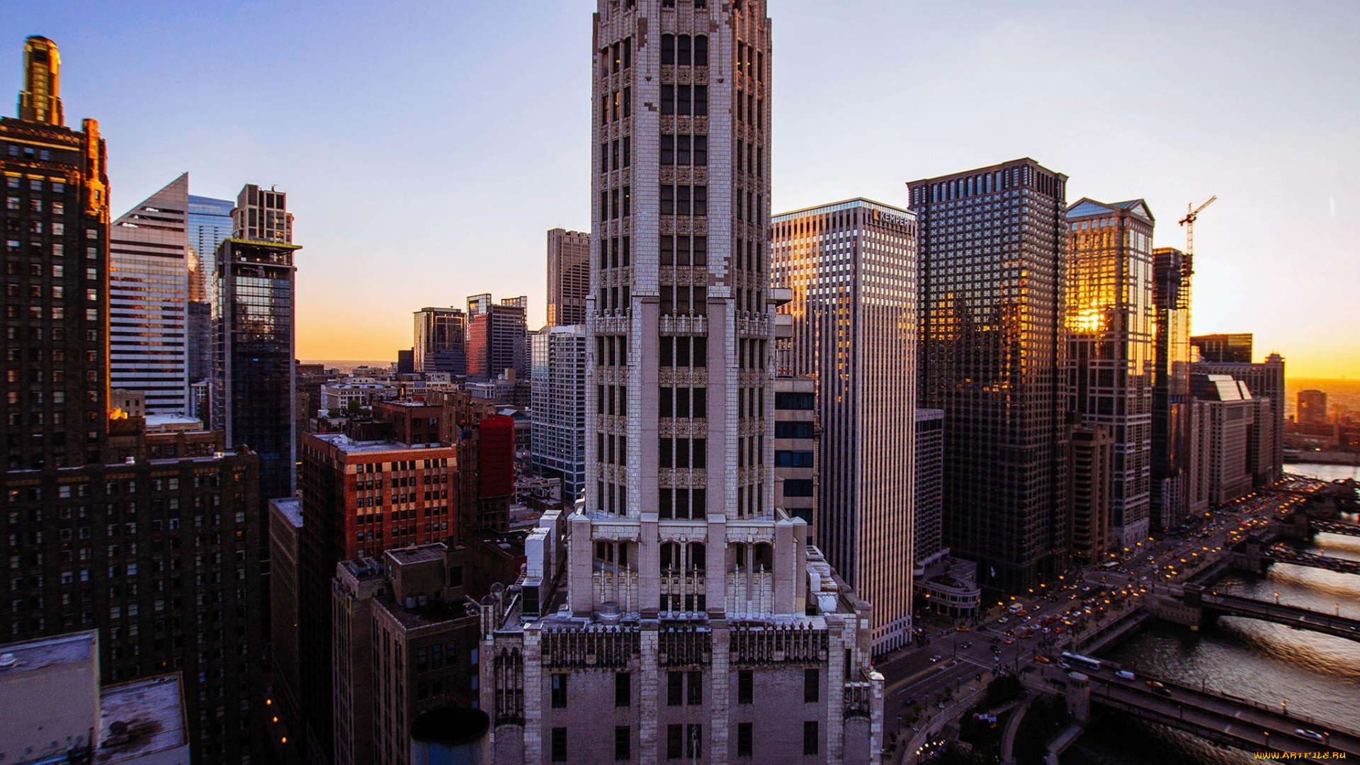 Чикаго, сша, города, Чикаго, , сhicago, мегаполис, мост, здания, небоскребы, city, город