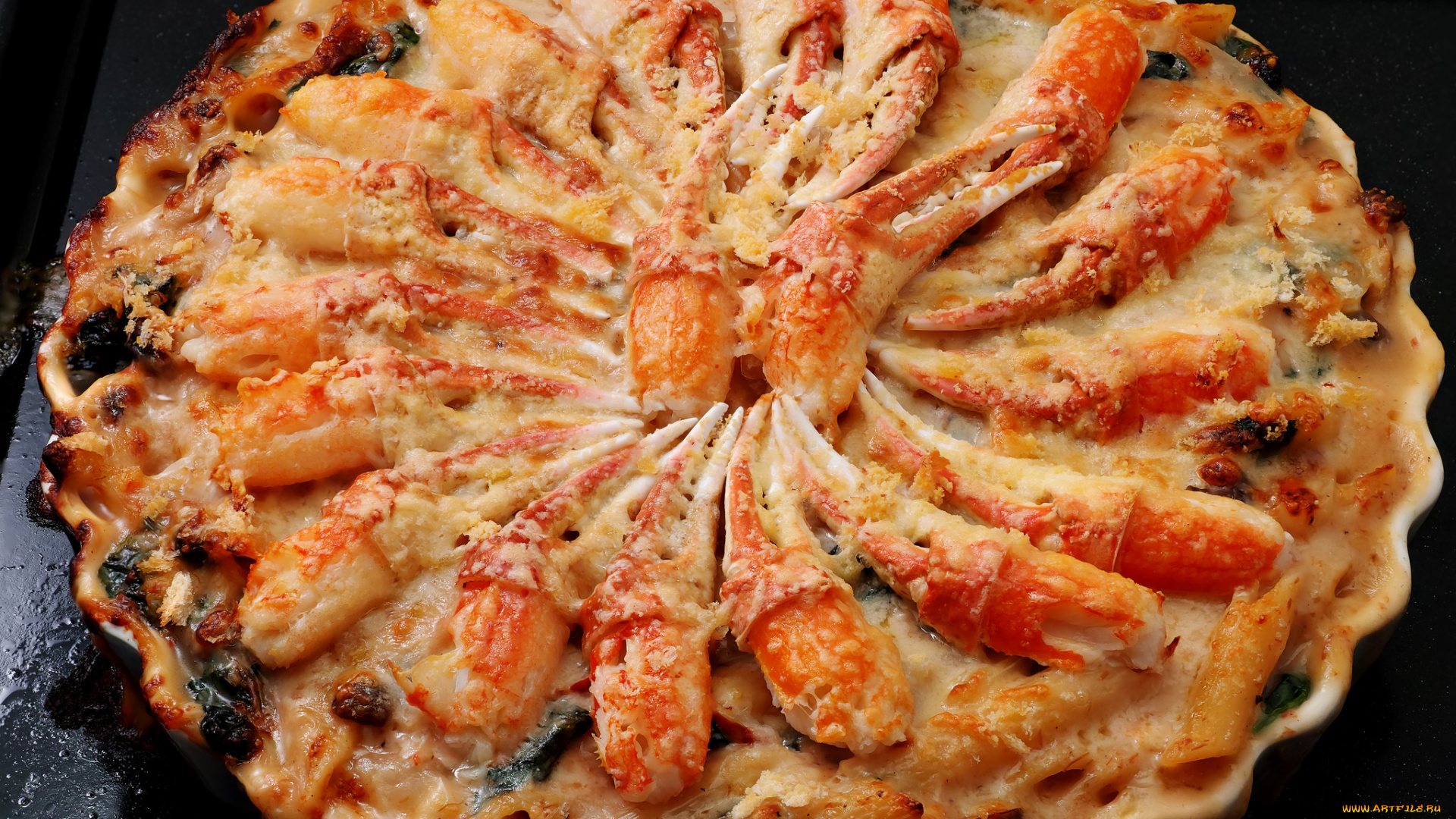 еда, рыбные, блюда, , с, морепродуктами, снедь