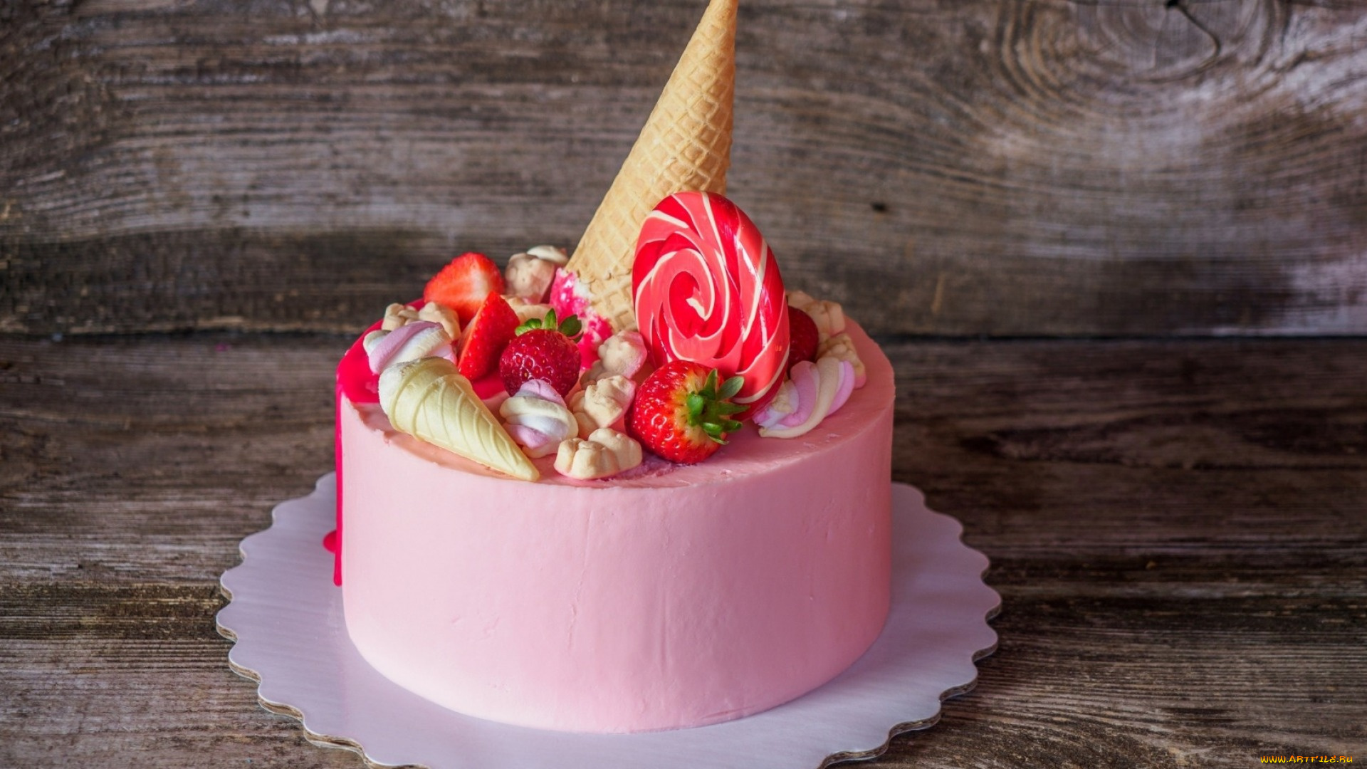еда, торты, клубника, торт, лакомство