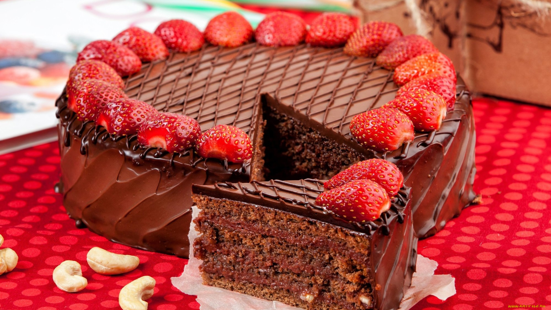 еда, торты, клубника, торт, лакомство