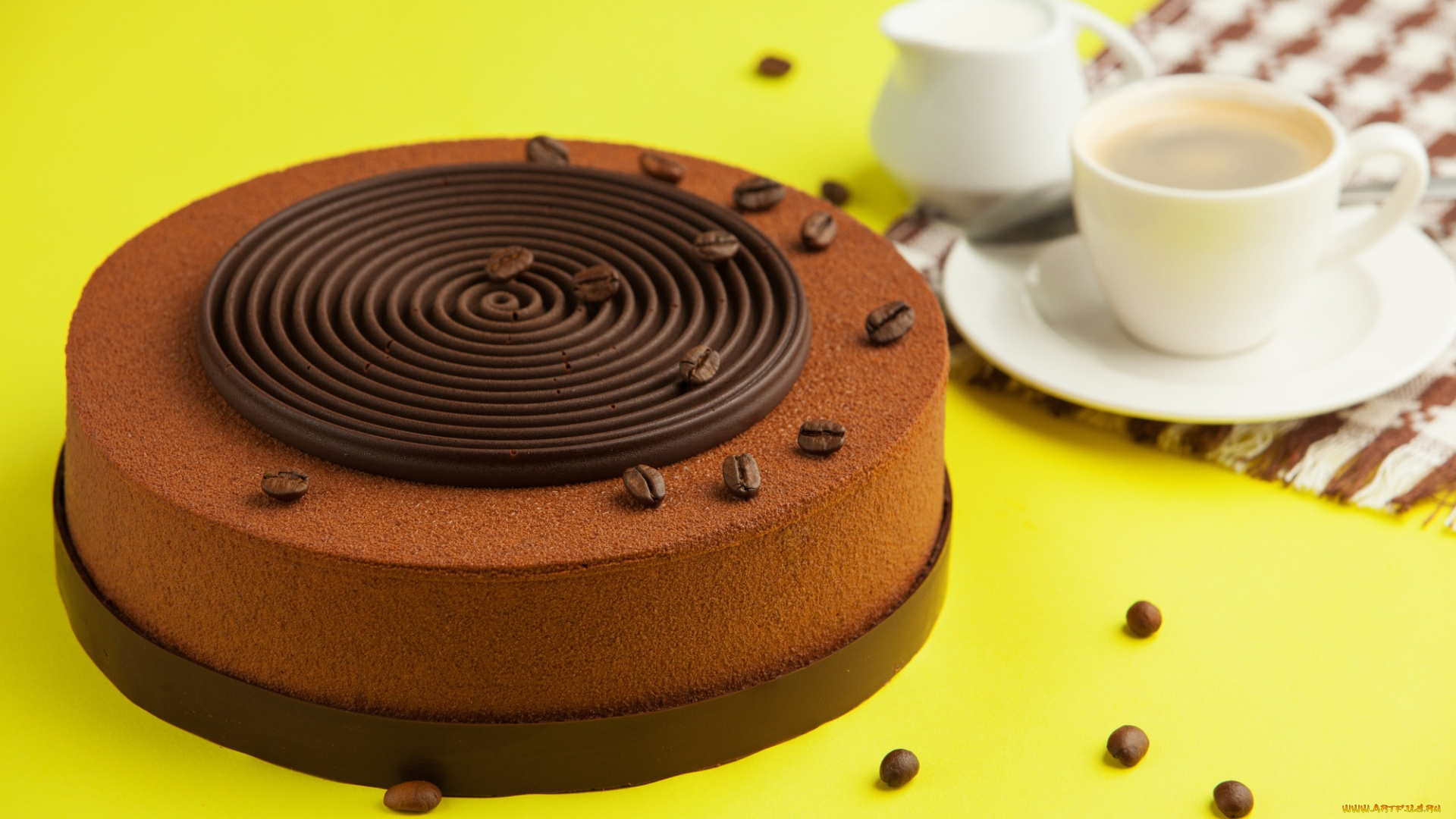 еда, торты, кофейный, торт, лакомство
