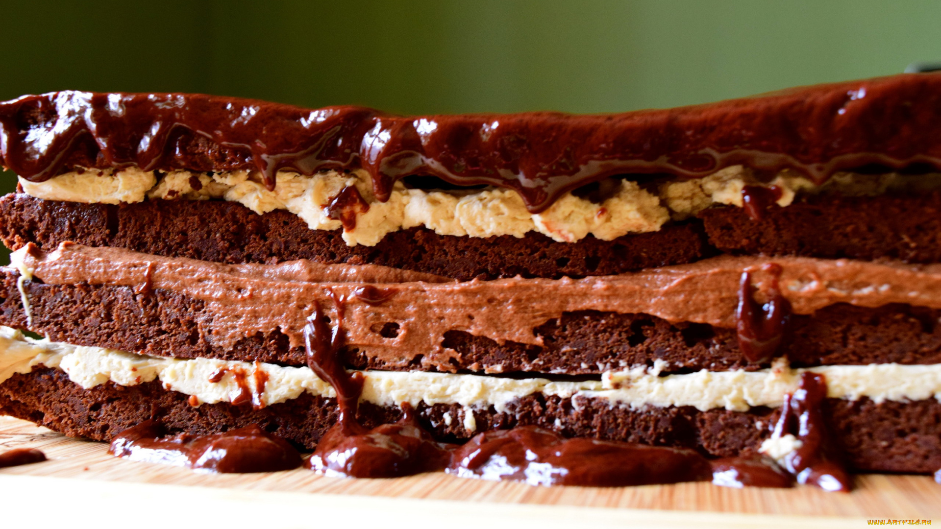 еда, торты, многослойный, лакомство, торт