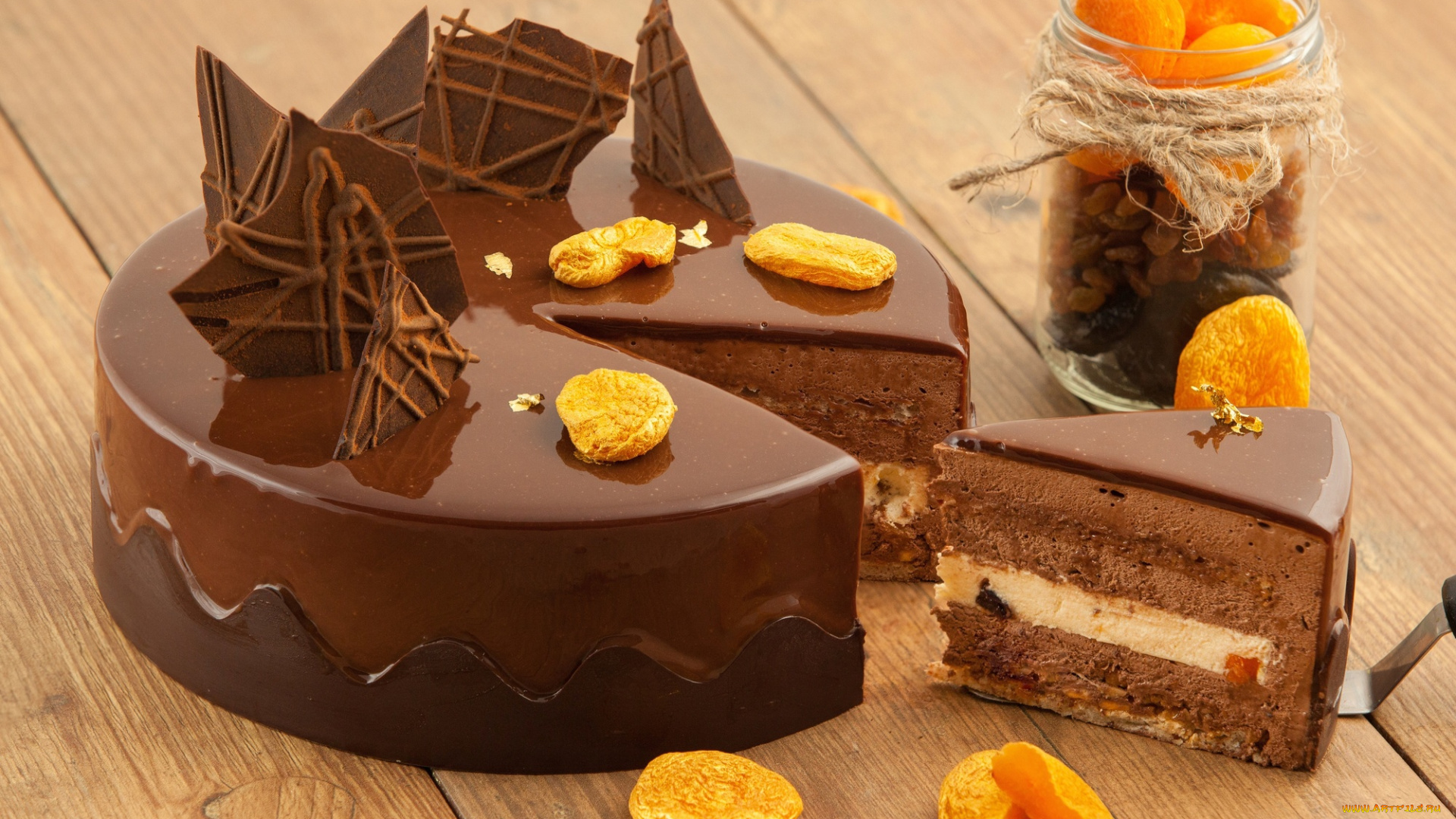 еда, торты, шоколад, курага, лакомство, торт