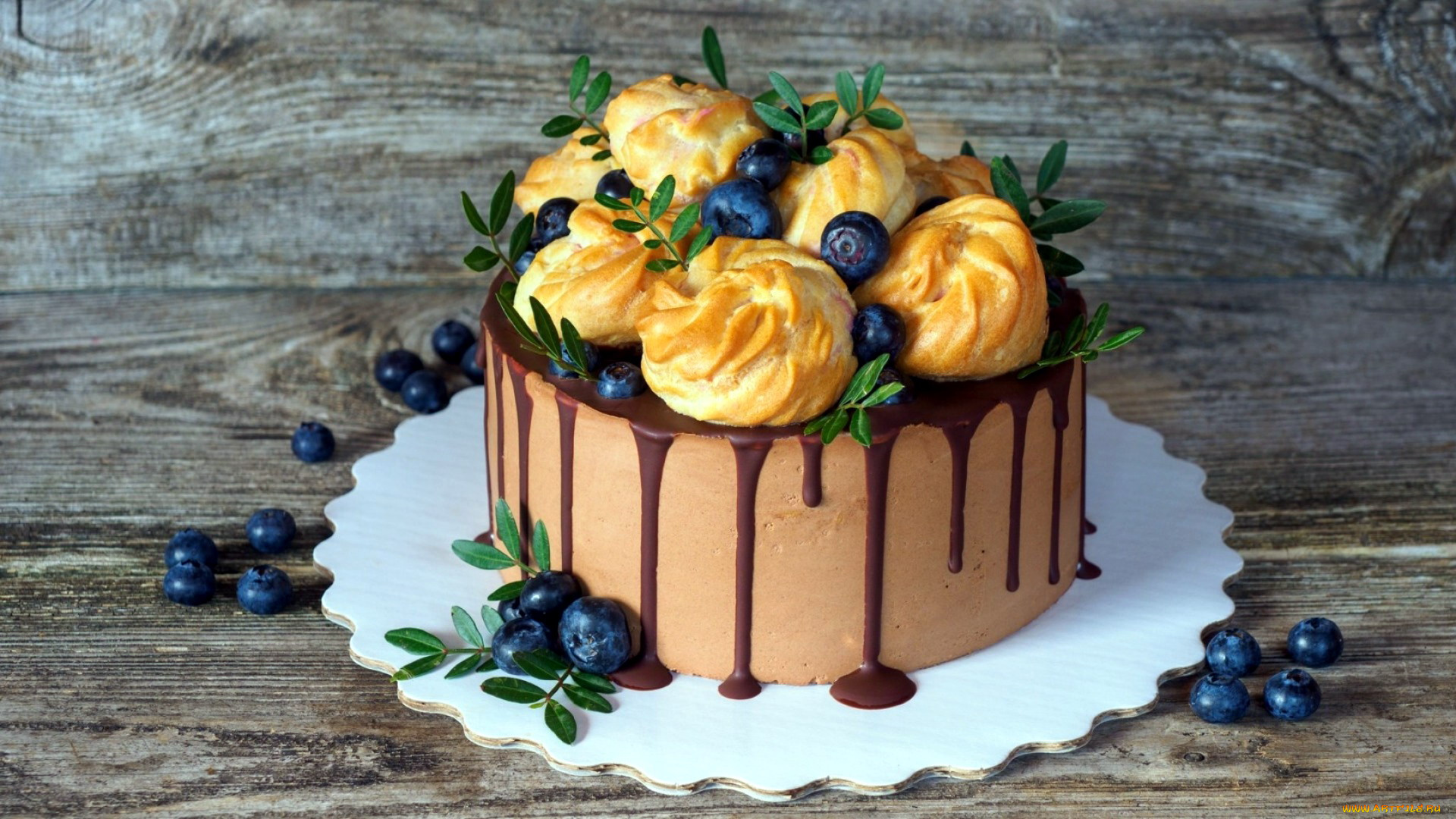 еда, торты, торт, лакомство, черника