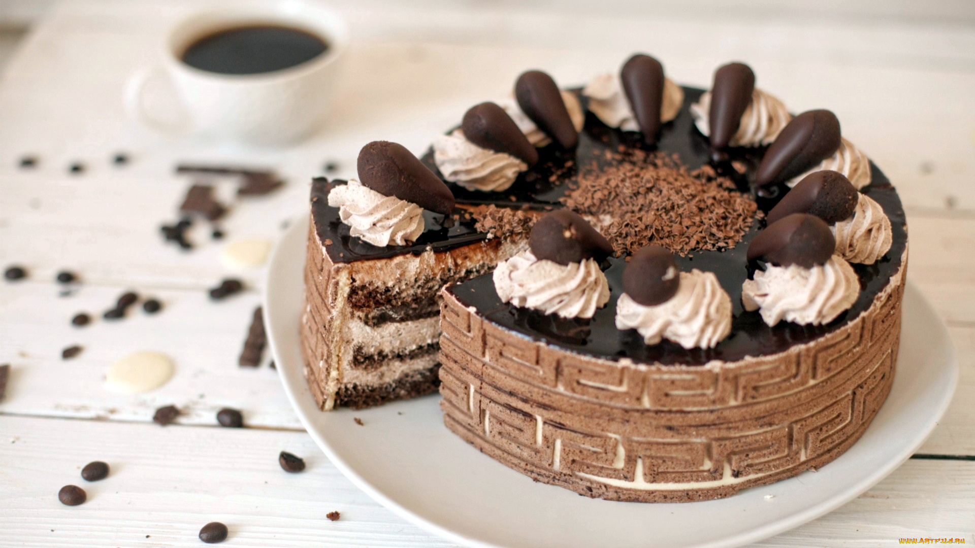 еда, торты, торт, лакомство, шоколад
