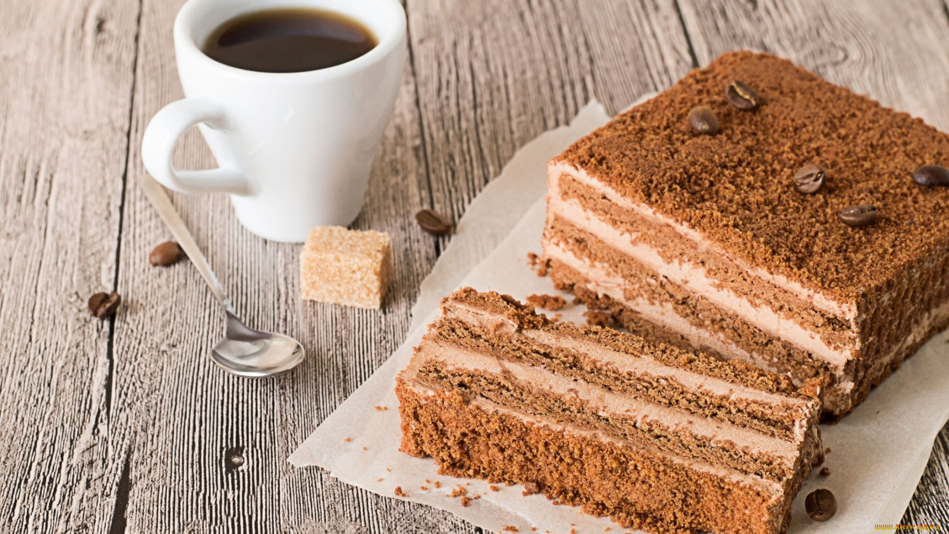 еда, торты, зерна, кофе, торт, лакомство