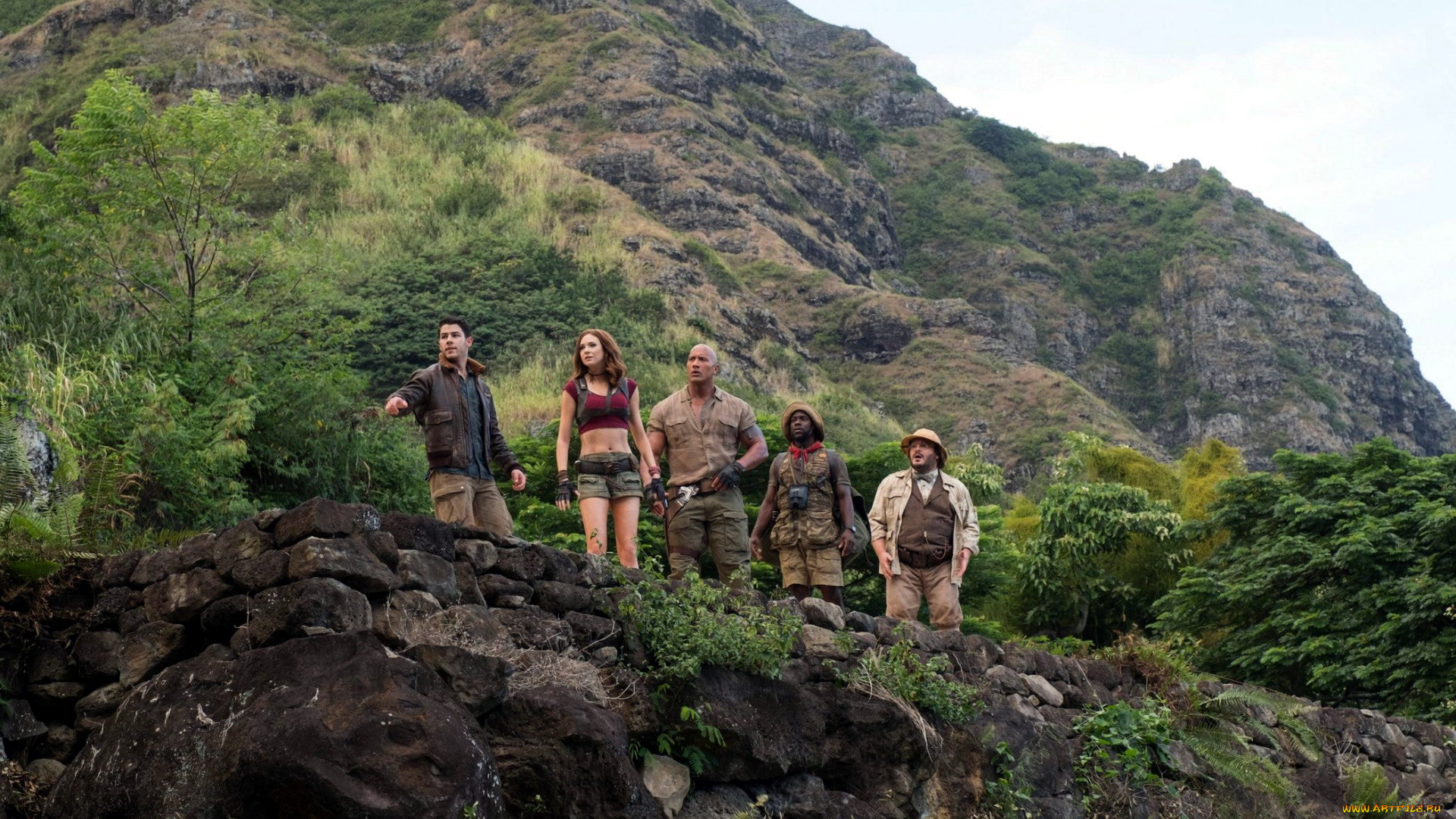 кино, фильмы, jumanji, , welcome, to, the, jungle, karen, gillan, jack, black, dwayne, johnson, kevin, hart