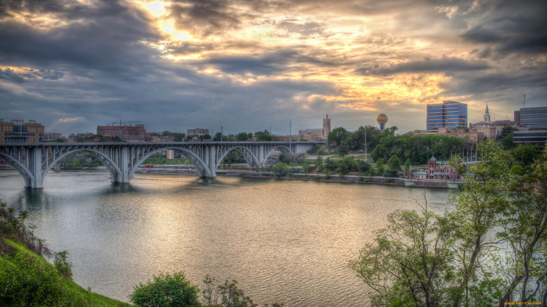 knoxville, , tn, города, -, мосты, простор